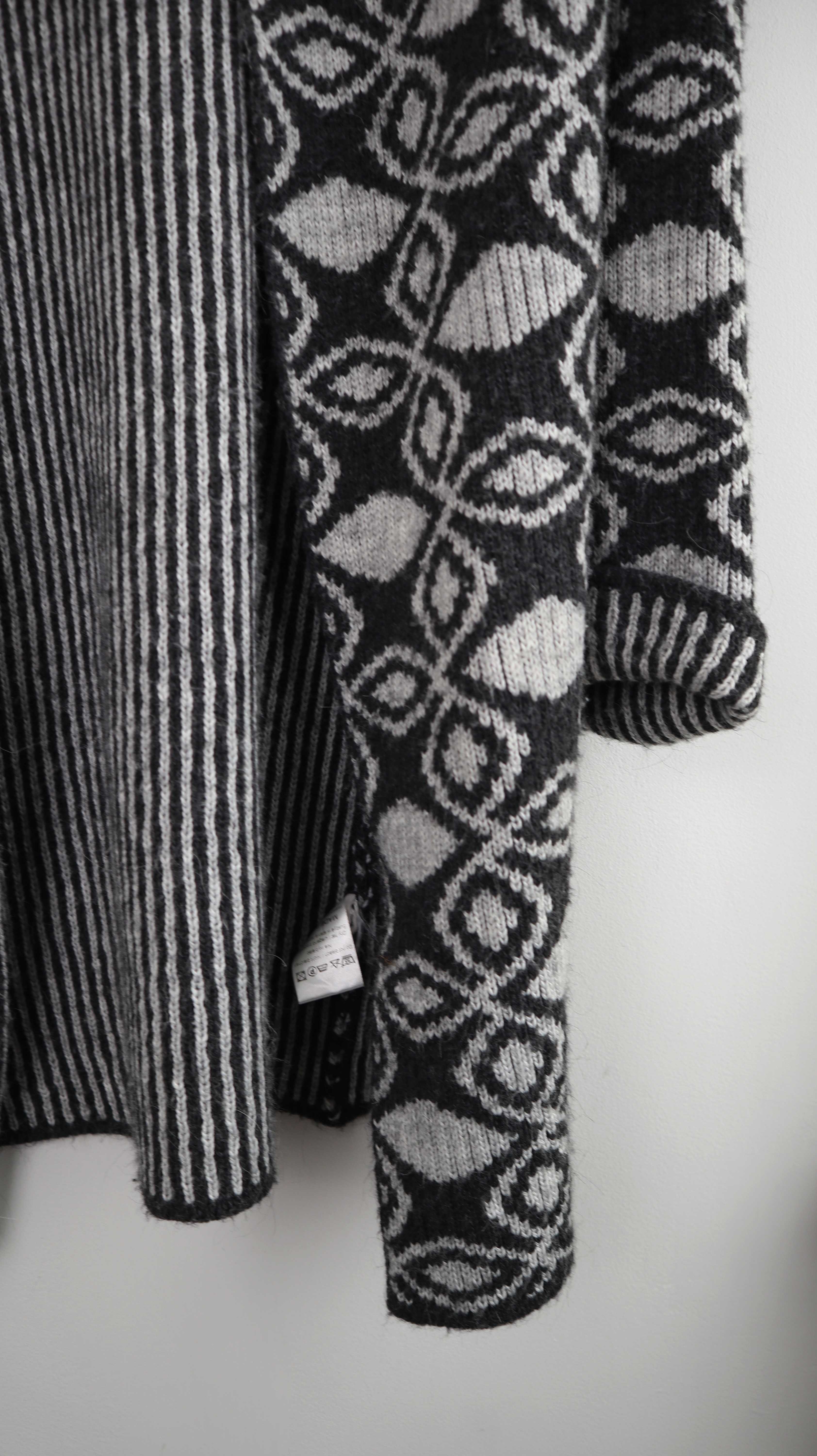 Cocogio Made in Italy Strickjacke Grau Cardigan 36 S Made in Italy Mantel Wasserfall