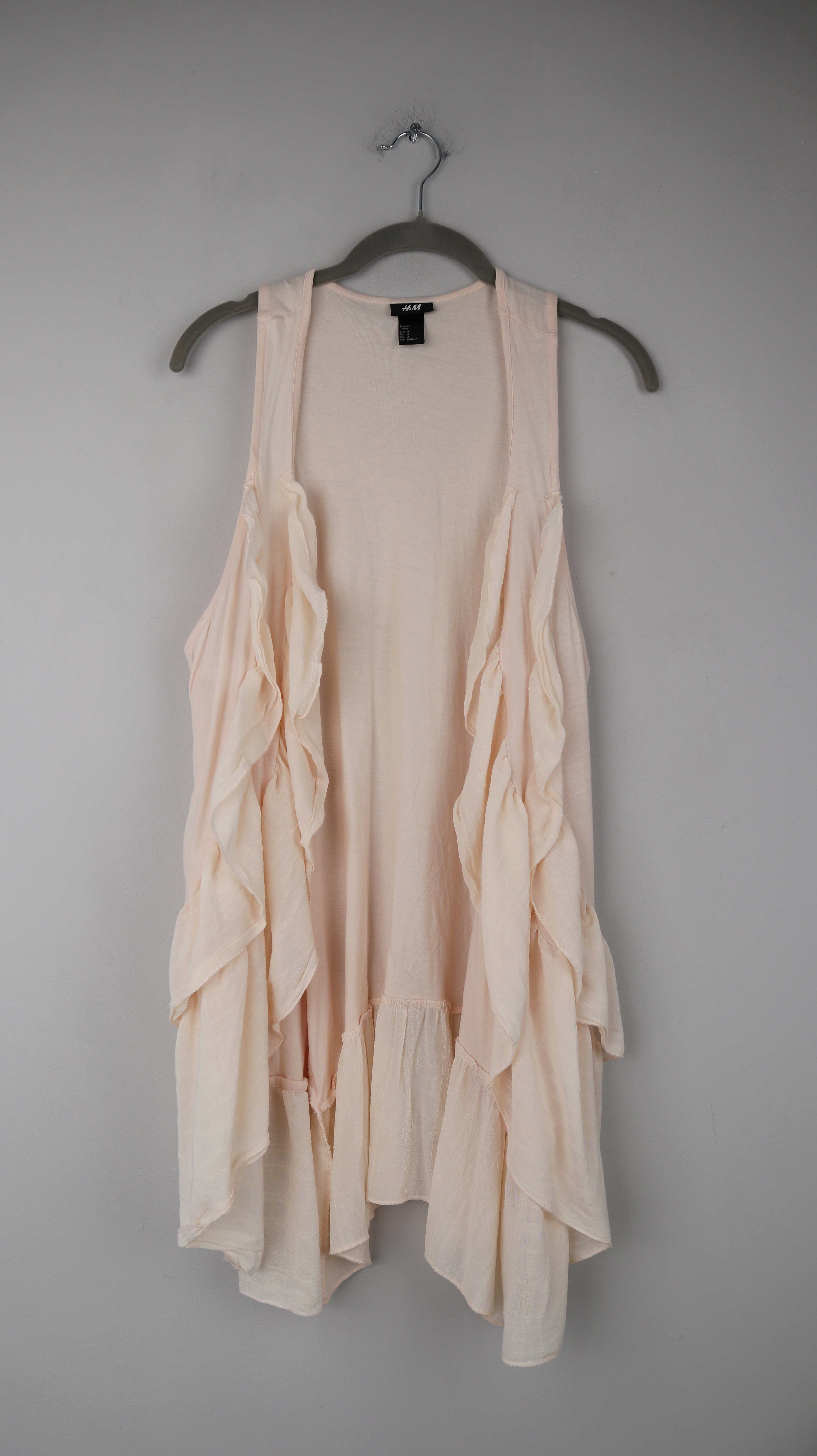 H&M Weste rosa 38 M Altrosa Cardigan basic Wasserfall