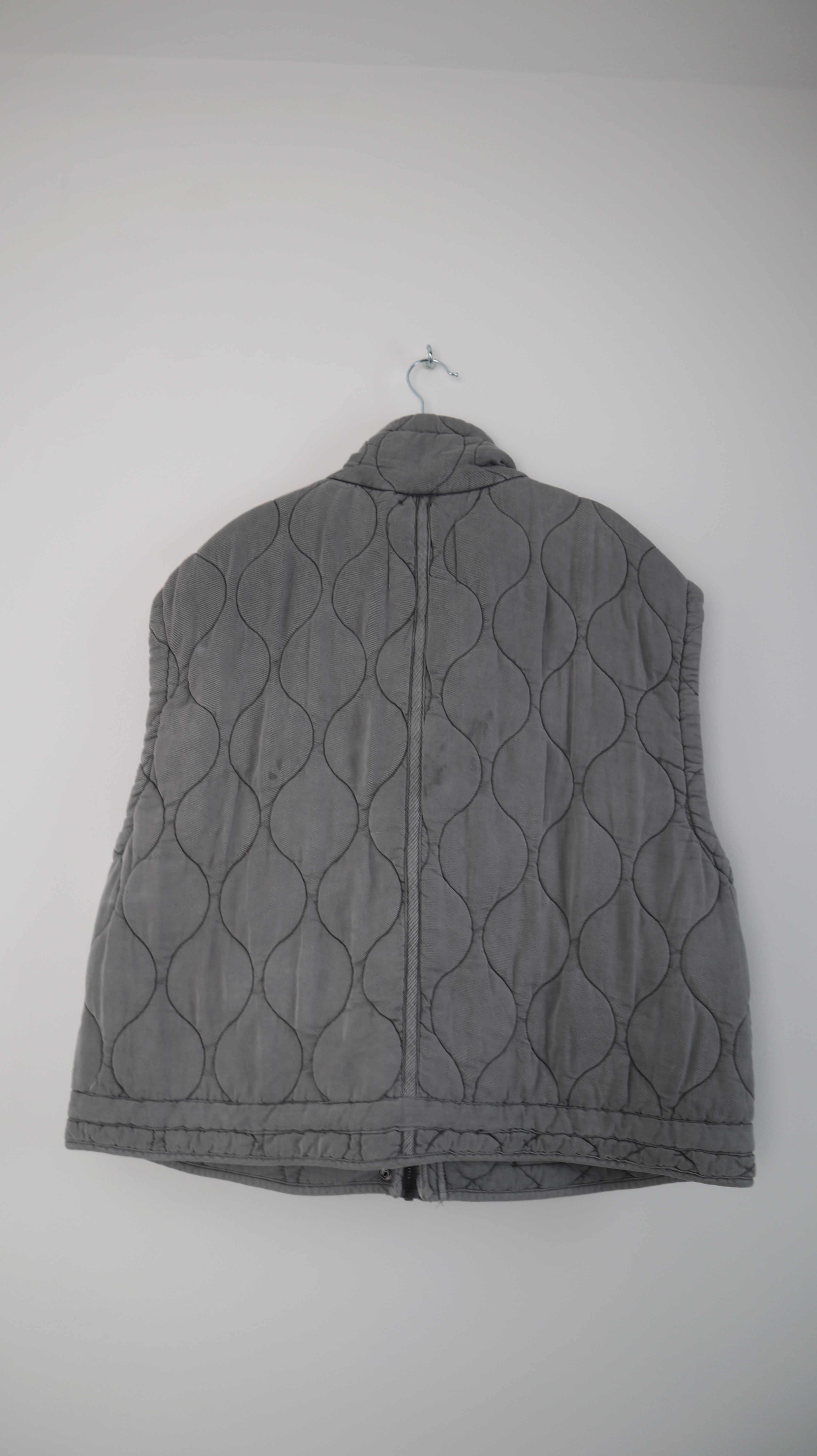 Zara Weste Grau Shirt Steppweste L Boxy oversized