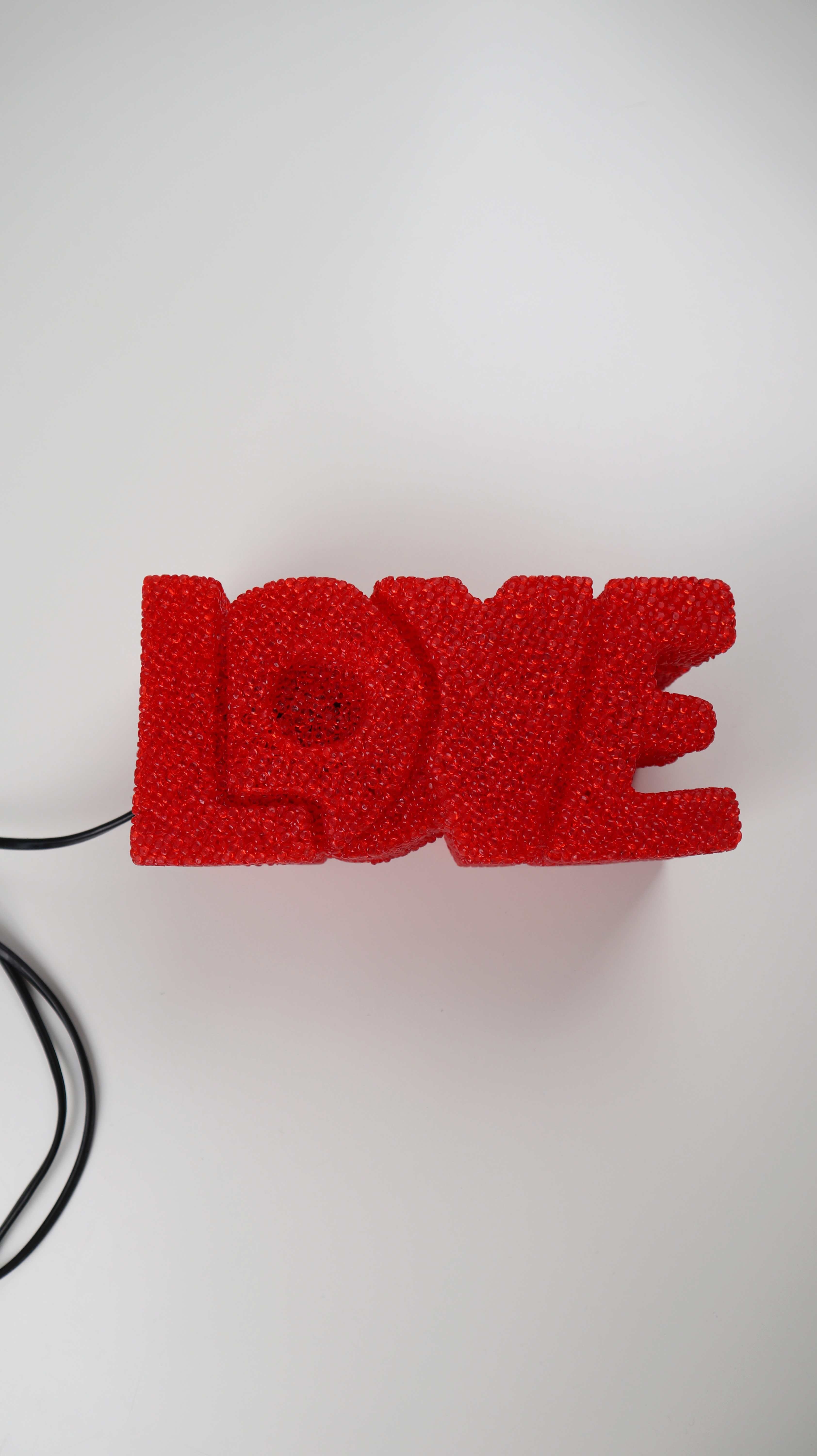 Tischleuchte Lampe rot LOVE beleuchtet Nachtlicht Akzentlampe