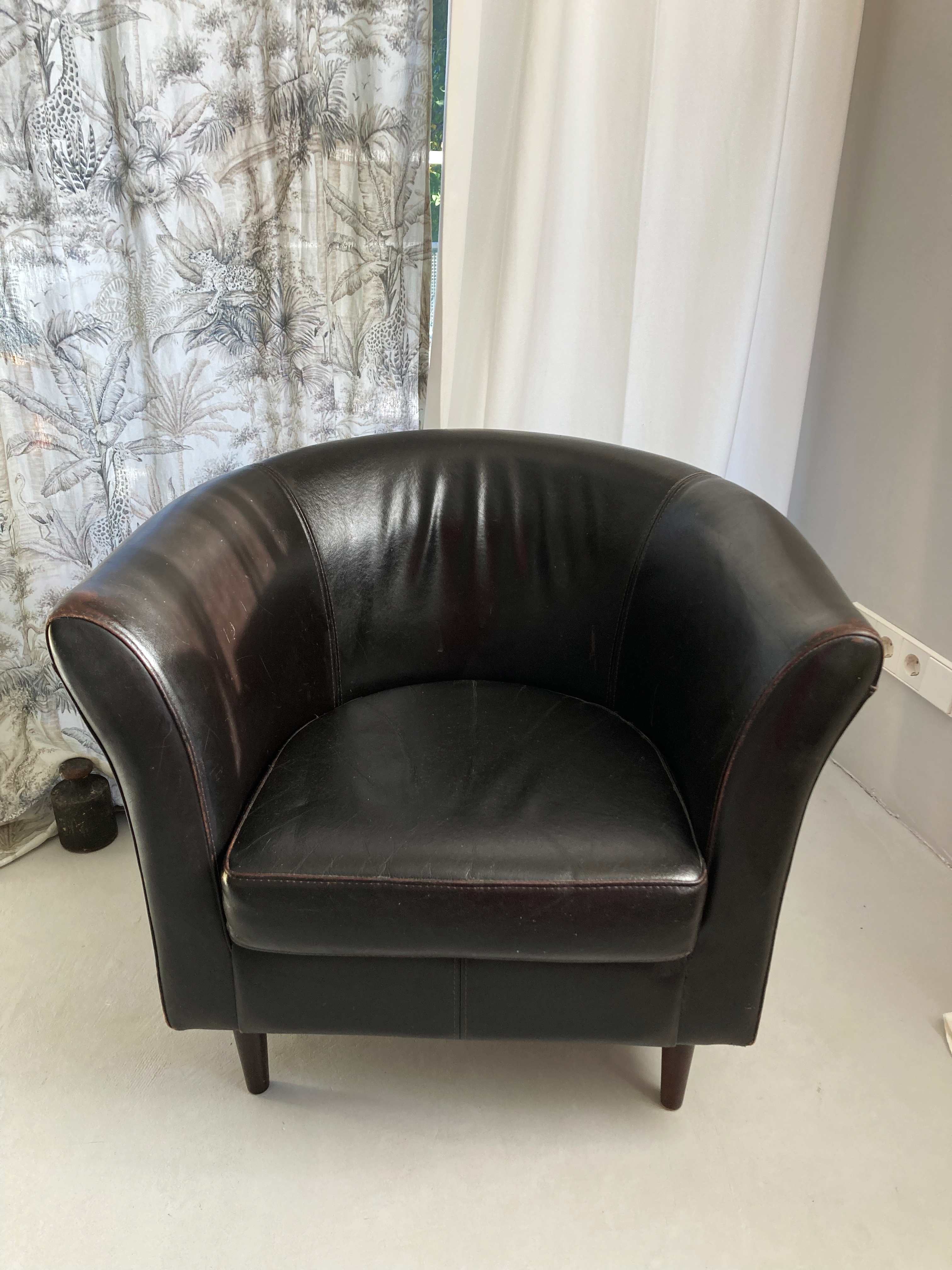 Clubsessel Ledersessel Braun Sessel Lesesessel Stuhl Leder