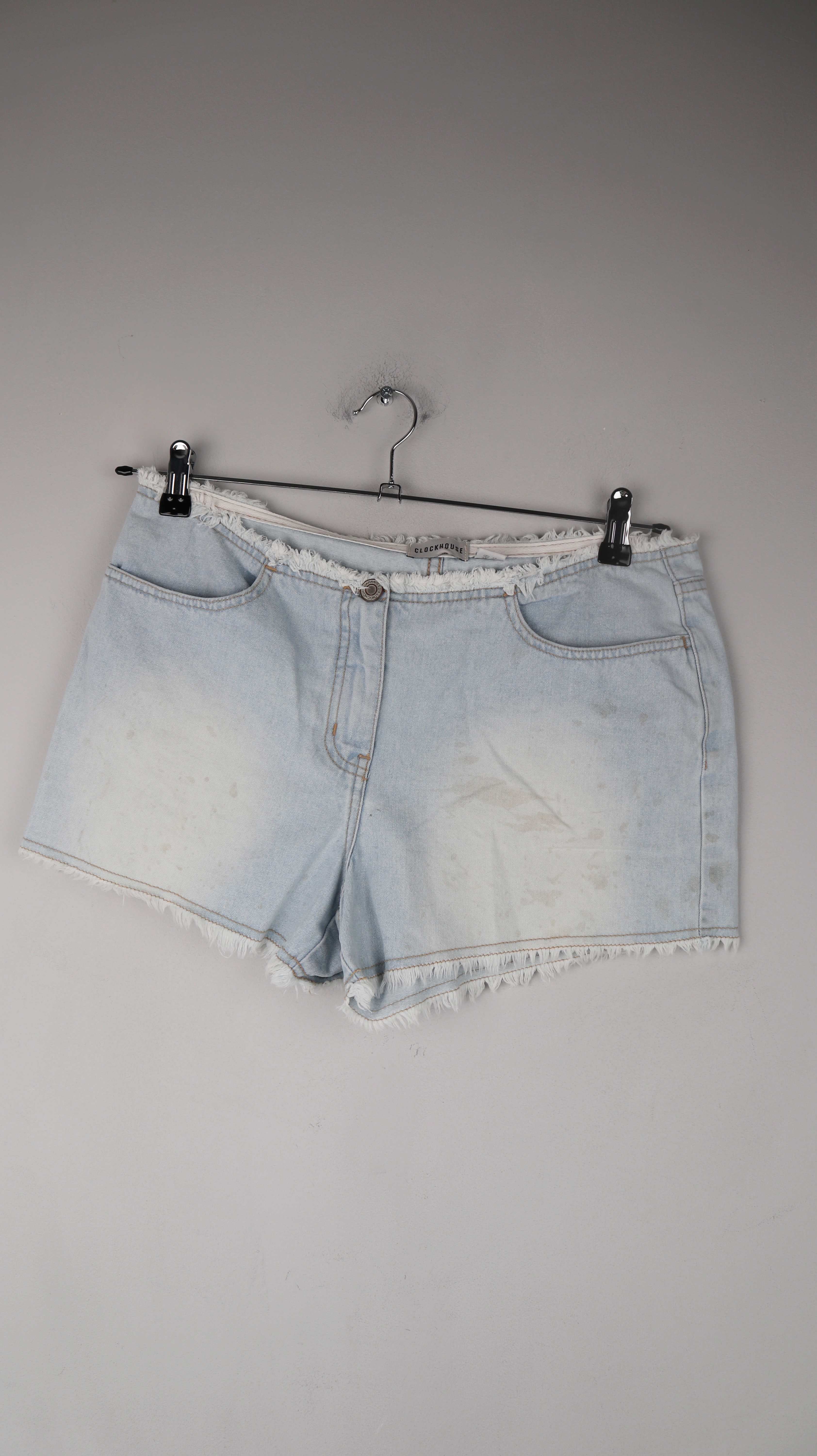 Clockhouse Shorts kurze Hose 40 L Jeansshorts Fransen basic