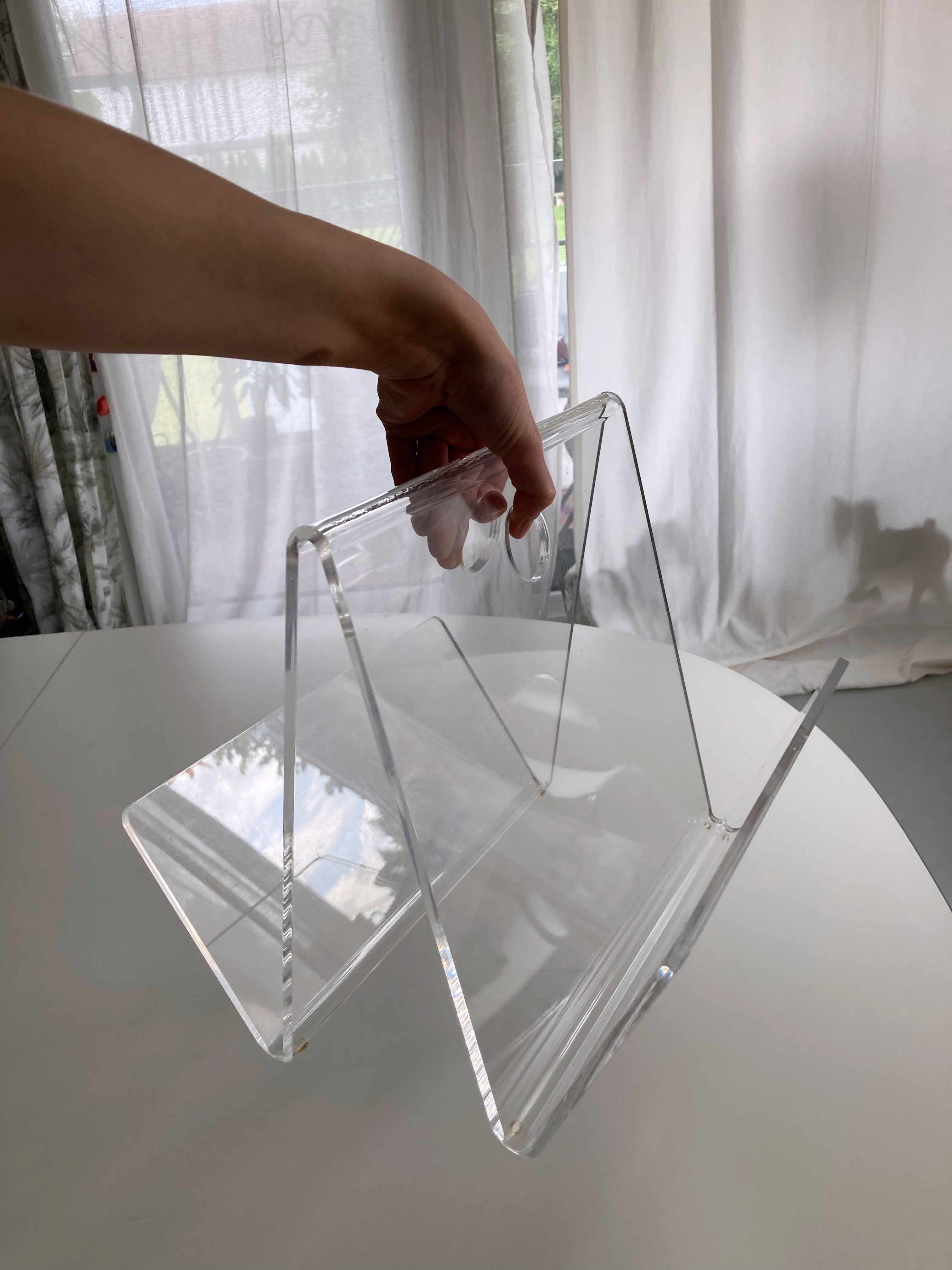 Zeitungsständer Plexiglas Plexiglashalter transparent space age