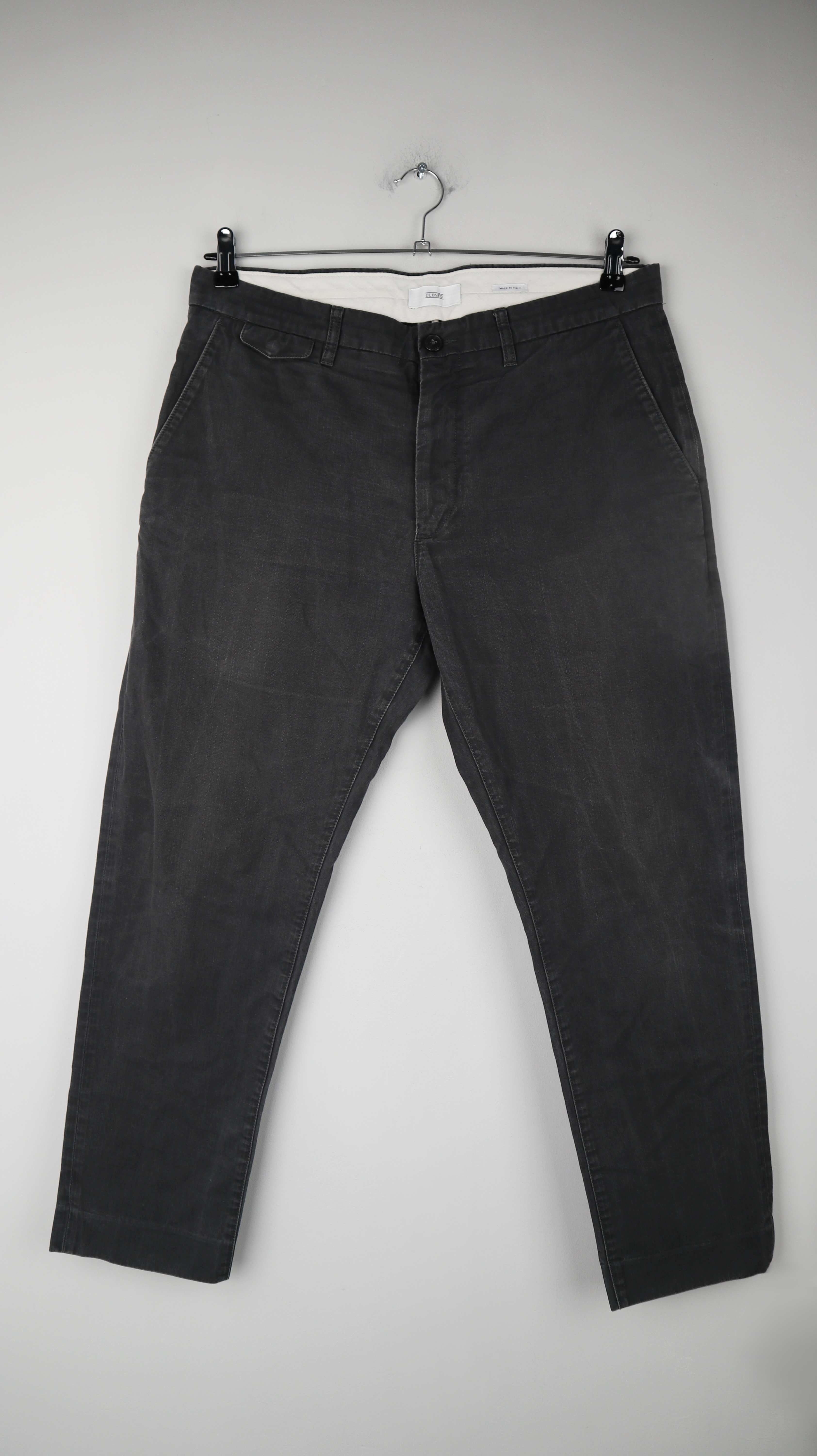Closed Hose Grau 33 Chino Stoffhose Japanese Woven Dunkelgrau