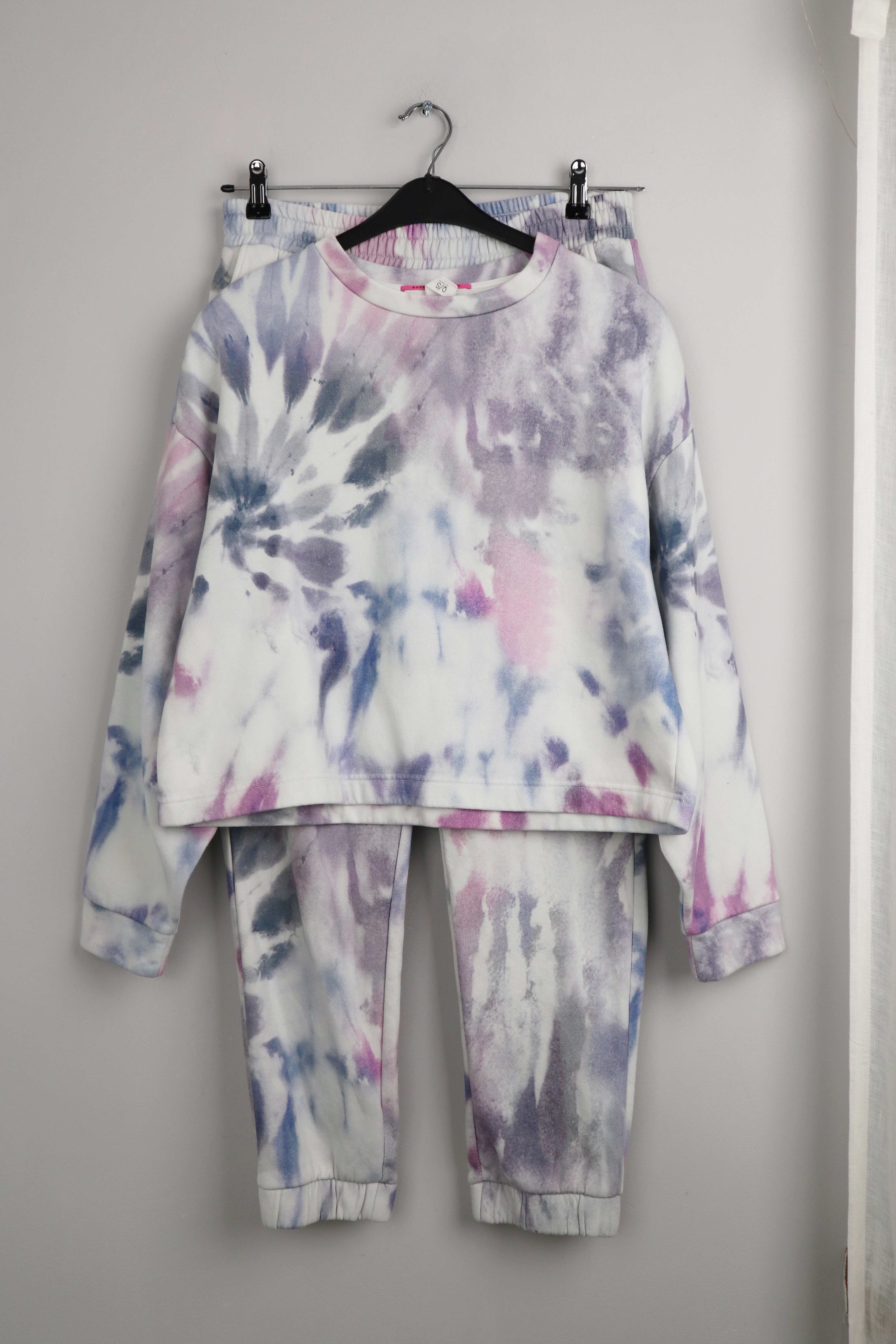 S. Oliver Set Anzug Jogginganzug 38 M Weiß Lila Jogginghose Hoodie