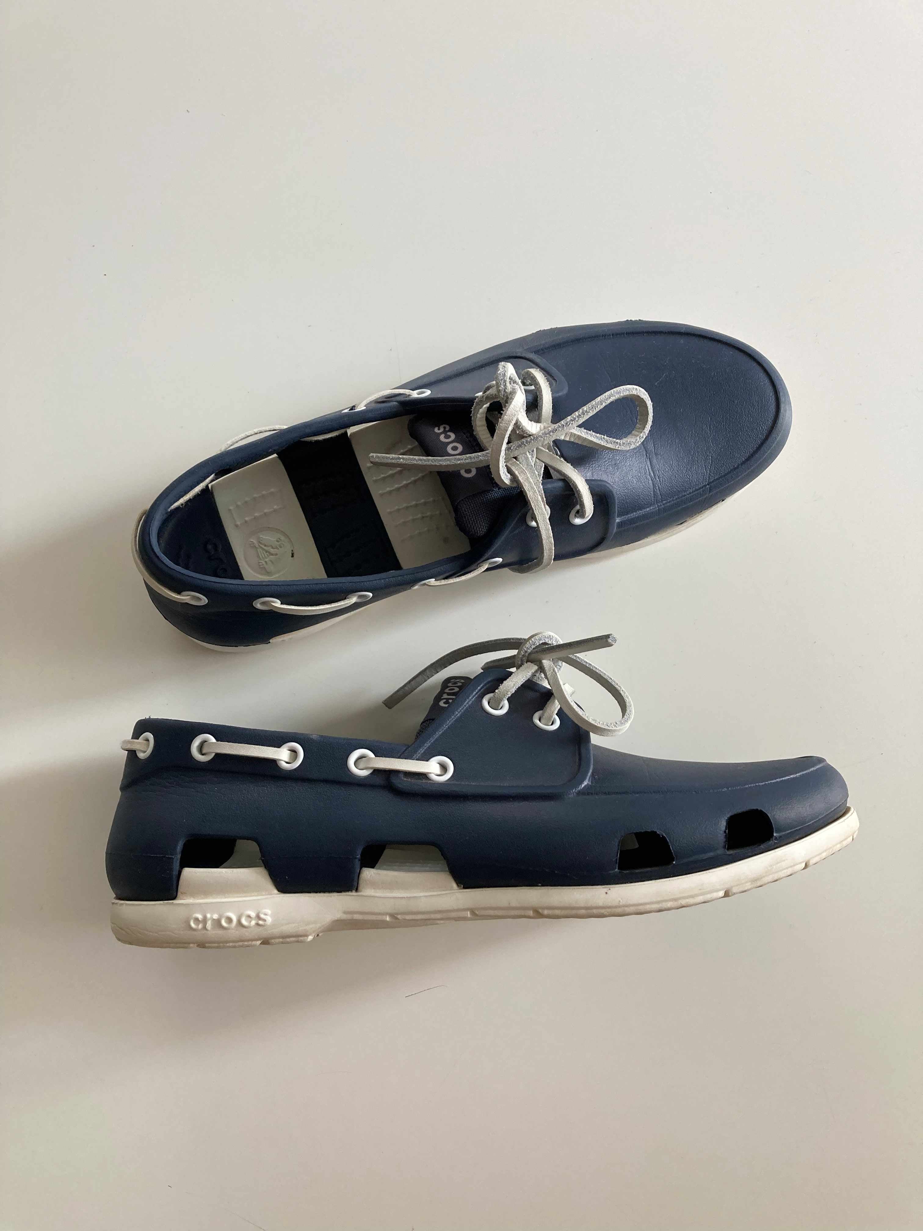 Crocs M8 Blau Loafer Mokassins 41 42 Dunkelblau