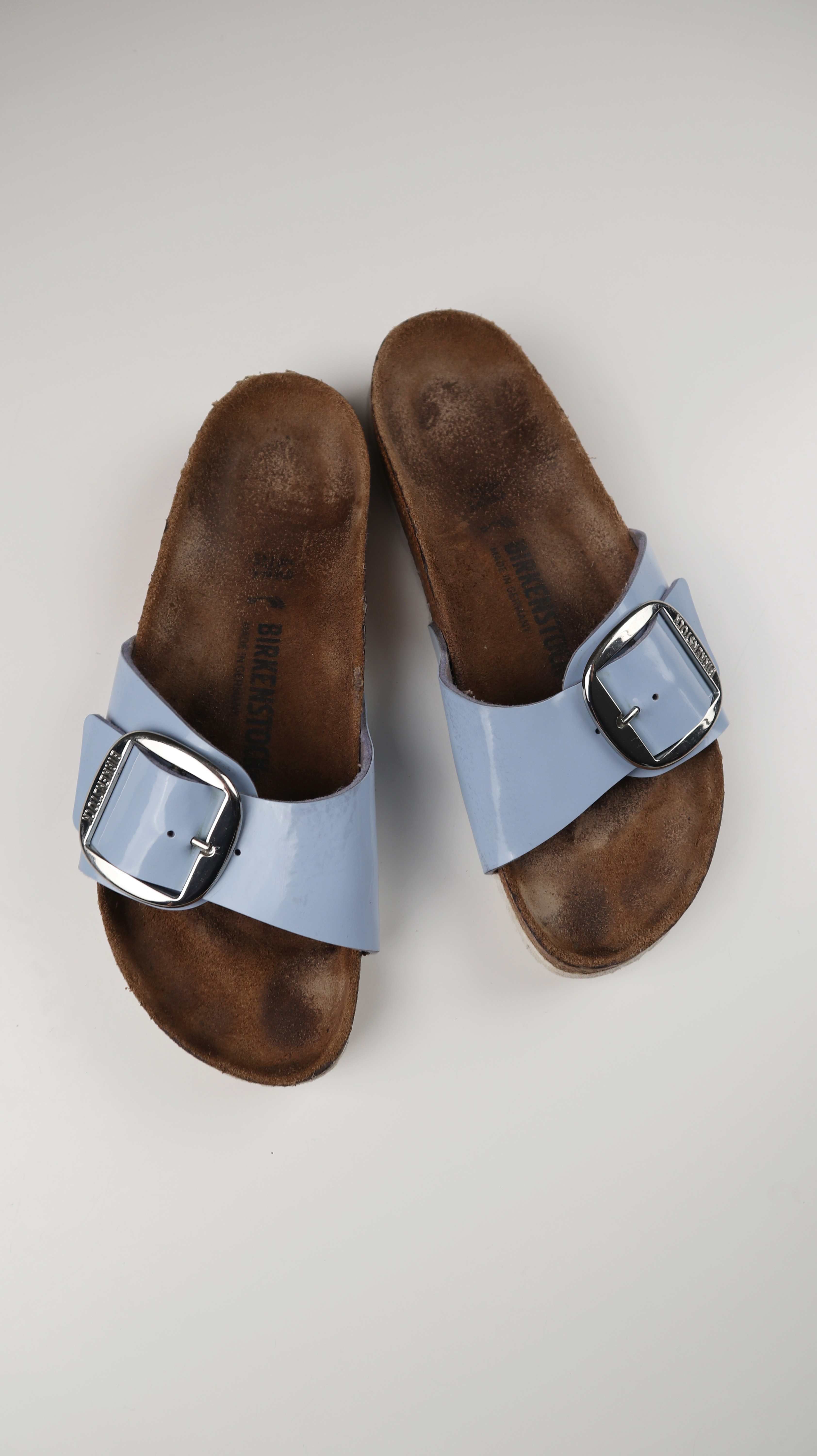 Birkenstock Sandalen 42 Blau Madrid Hellblau Pantolette Slipper