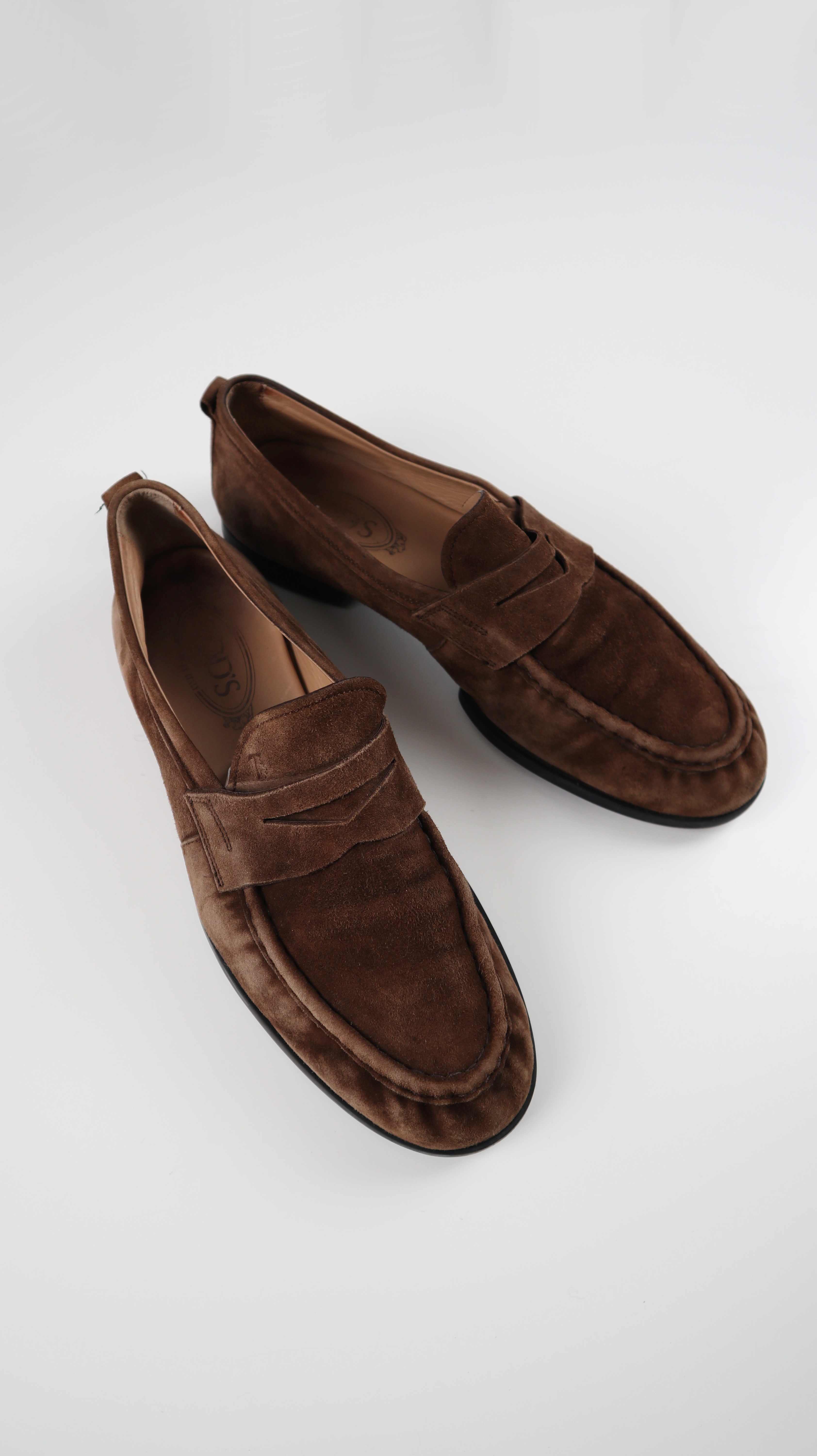 Tods Loafer Mokassins Braun Leder Slipper 7,5 41 41,5