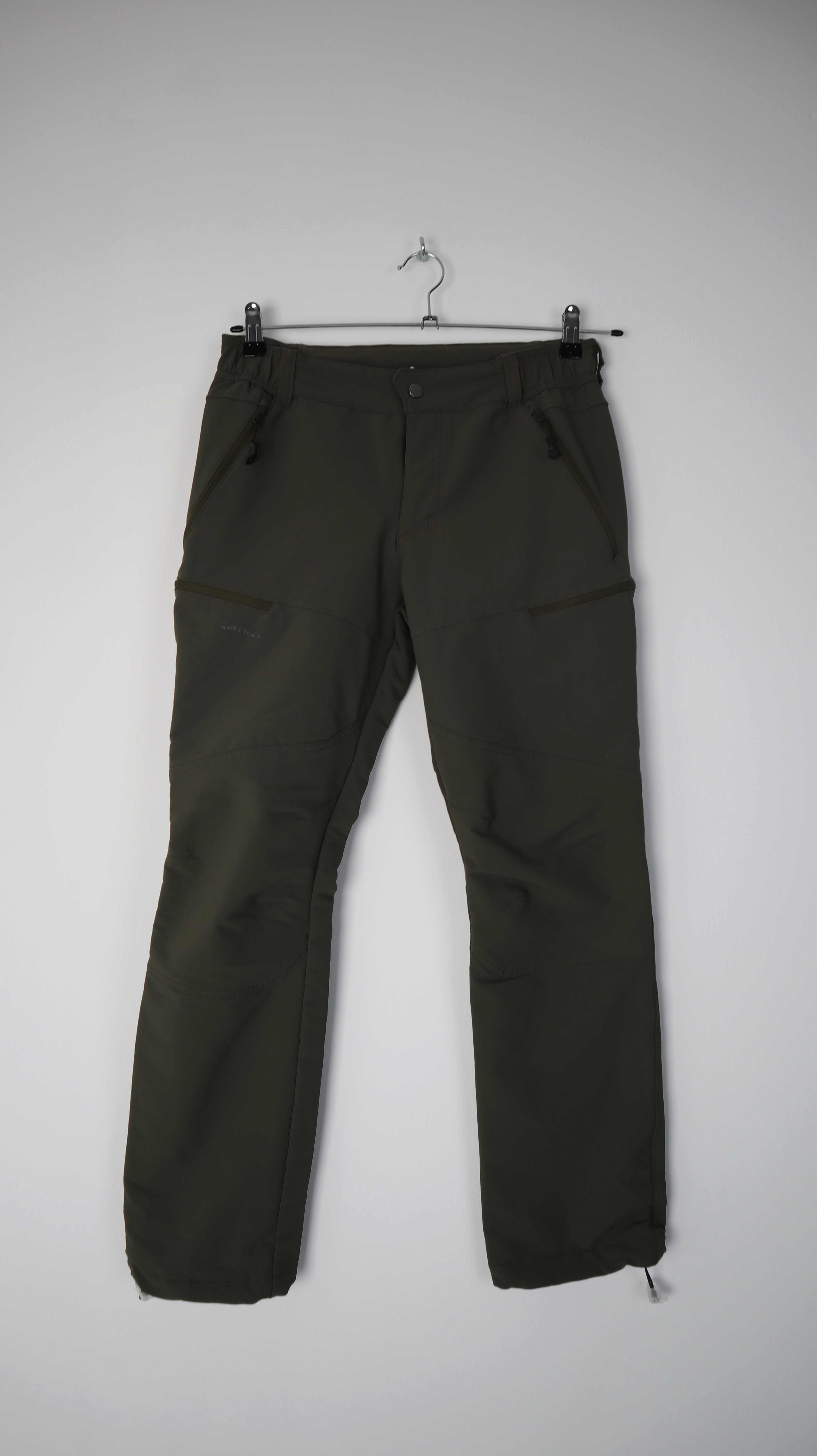 Quechua Hose Wanderhose grün gefüttert 38 M dunkelgrün Treckinghose