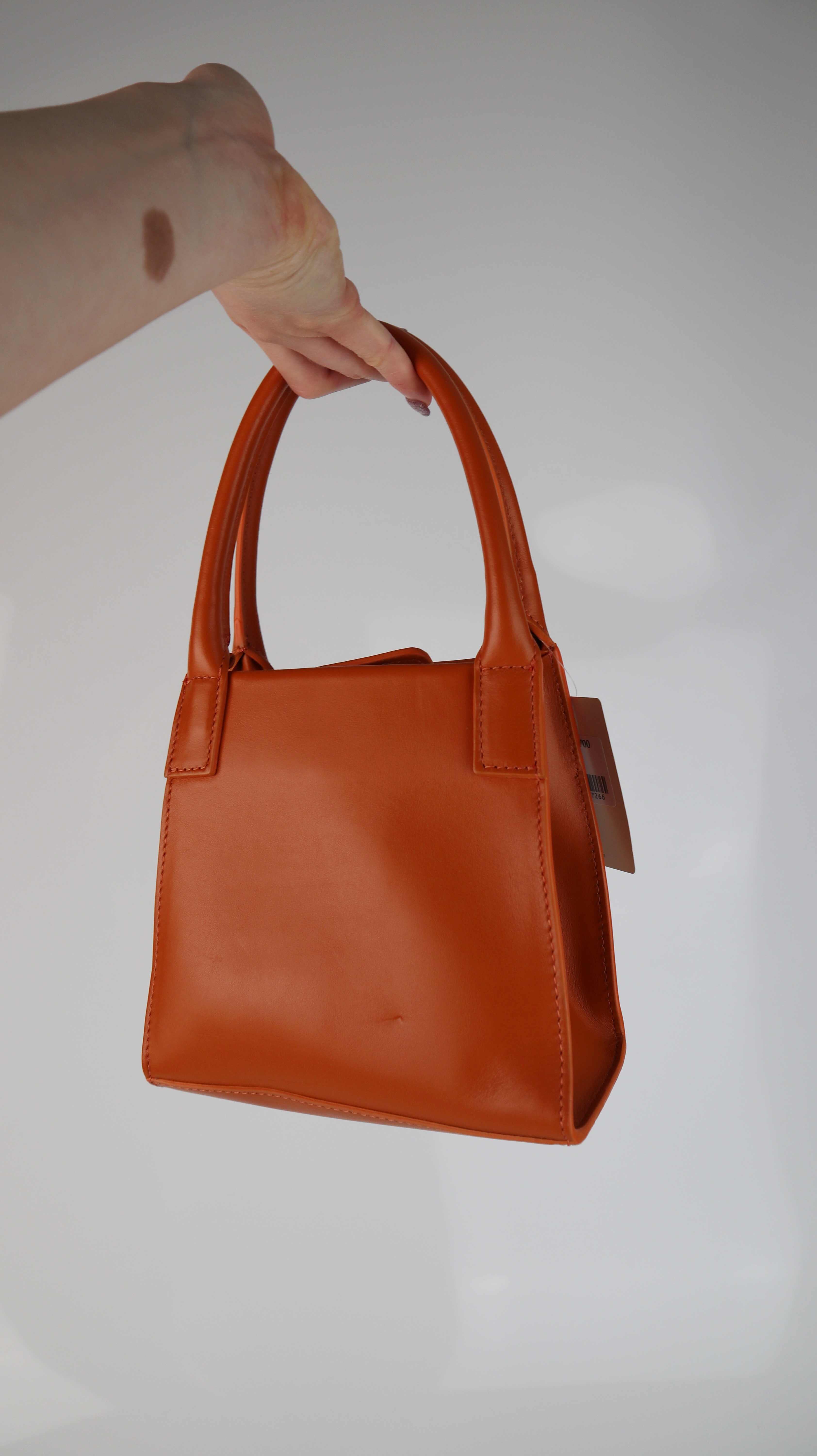 Högl Tasche Handtasche Minitasche neu Orange Ledertasche Hobobag