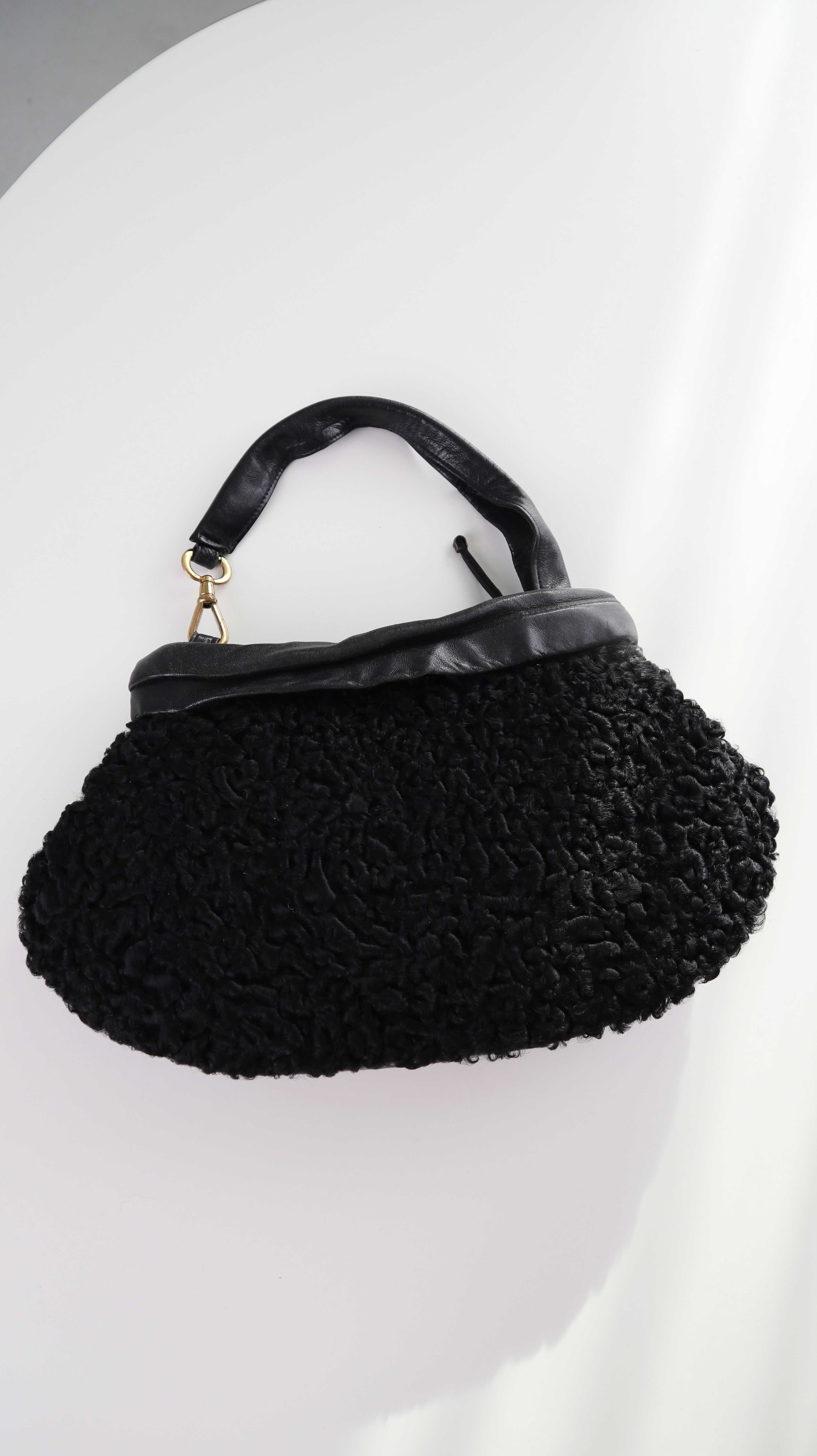 Tasche Ledertasche true Vintage Schwarz Muff