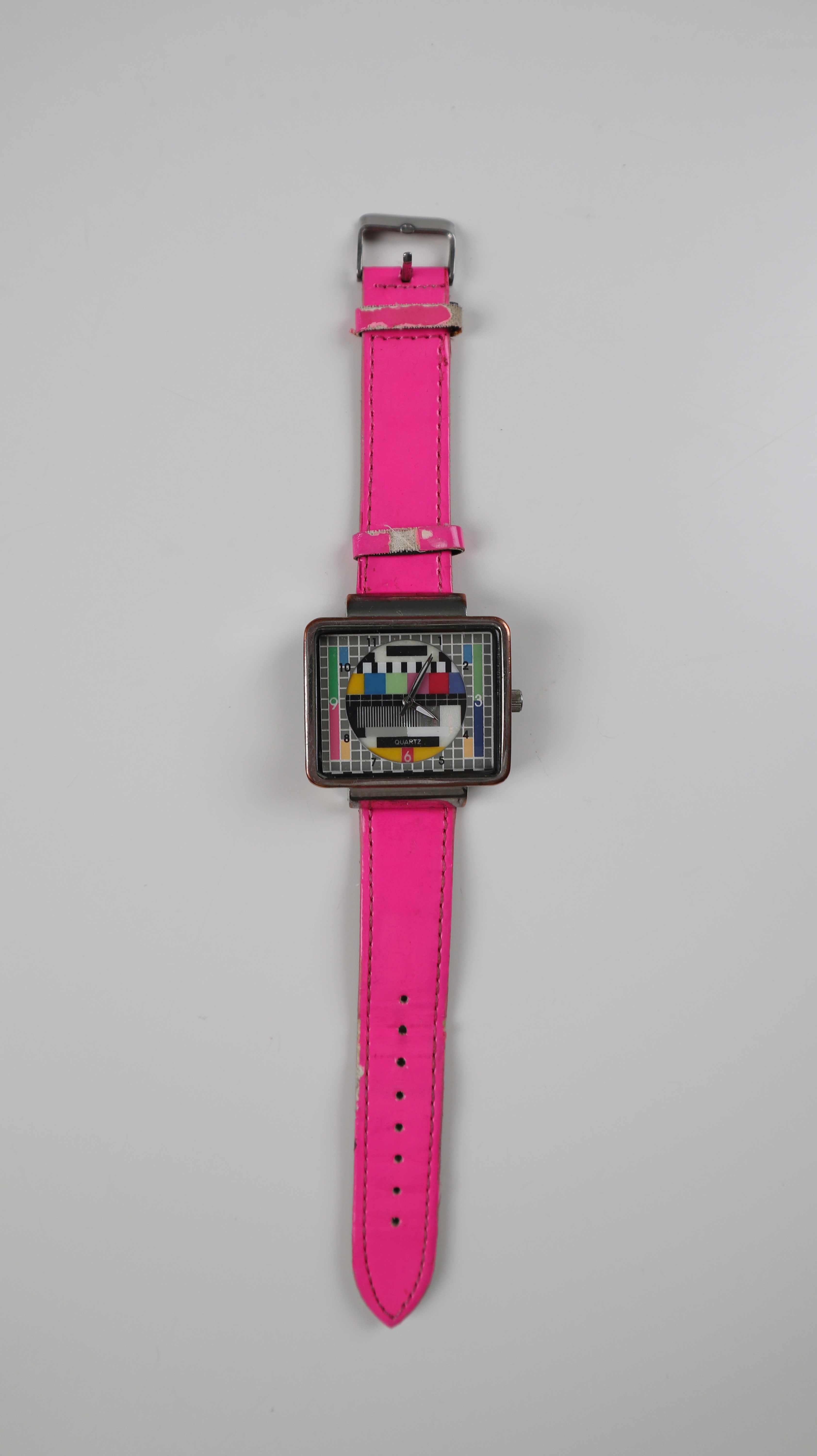 New Yorker Uhr Armbanduhr Pink Neonpink Rosa bunt