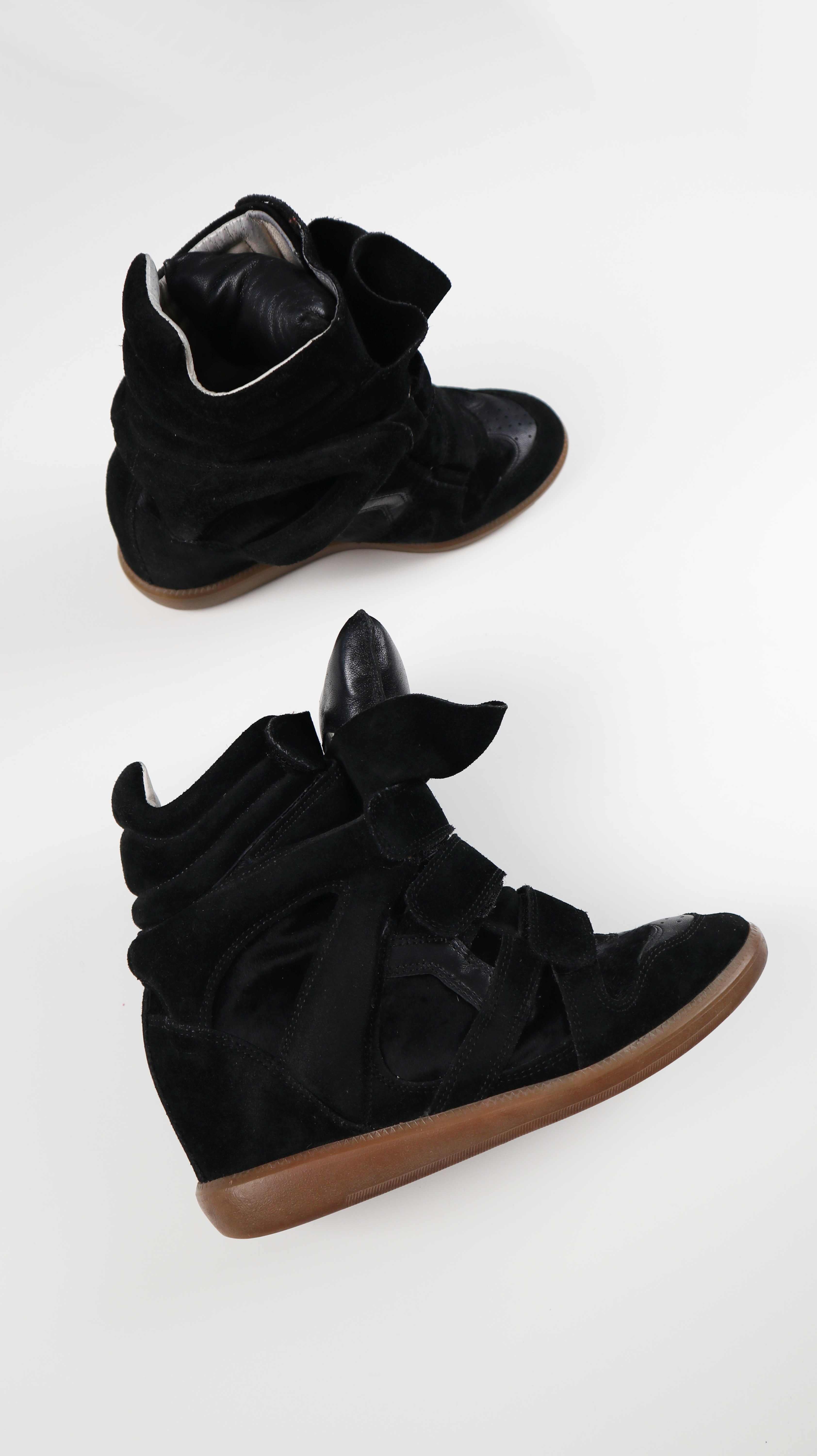 Isabel Marant Keilabsatzschuhe Wedges schwarz 38 Wildleder