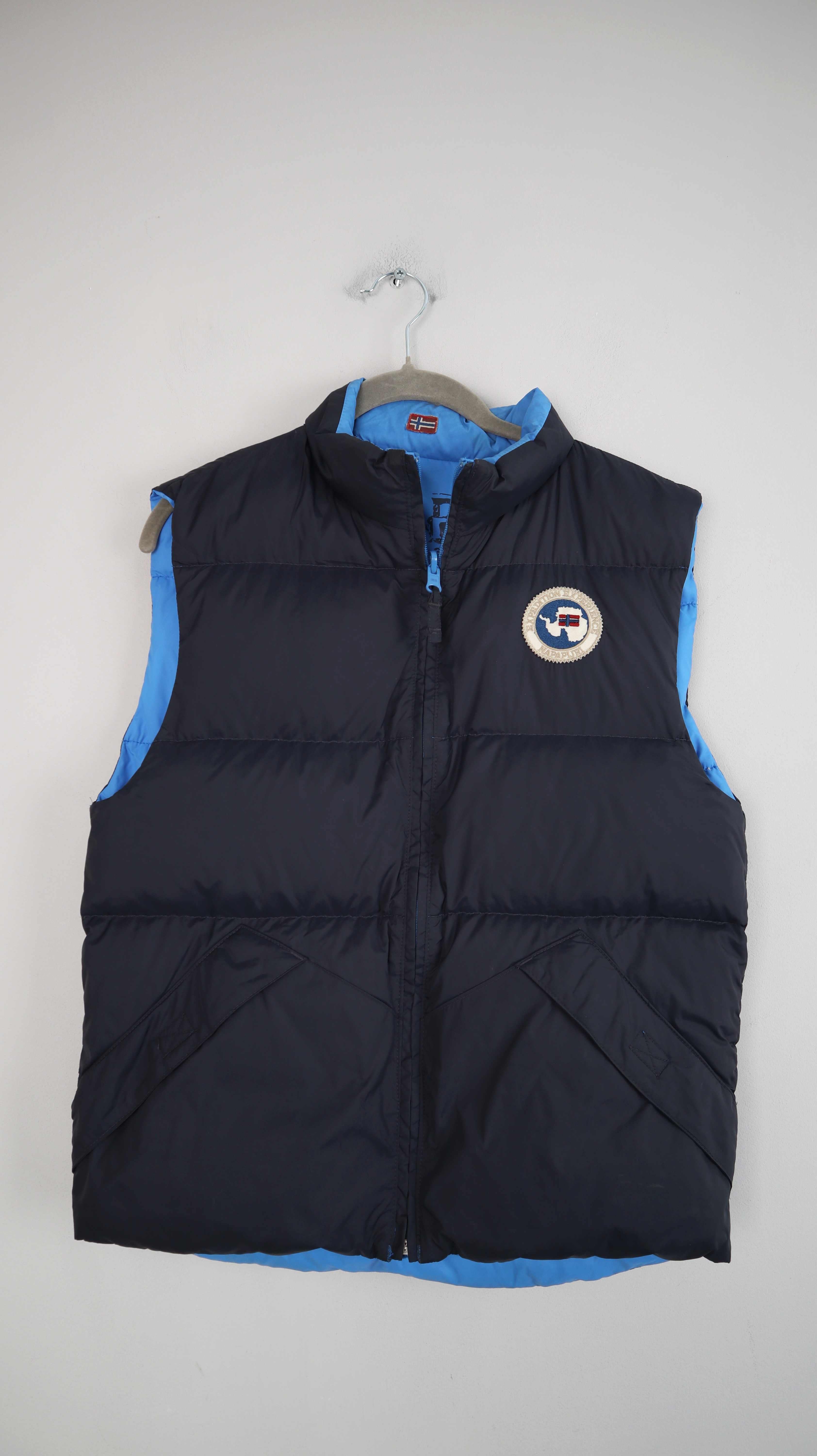 Napapijri Weste Blau dunkelblau Wendeweste 38 M Steppweste Daunenweste
