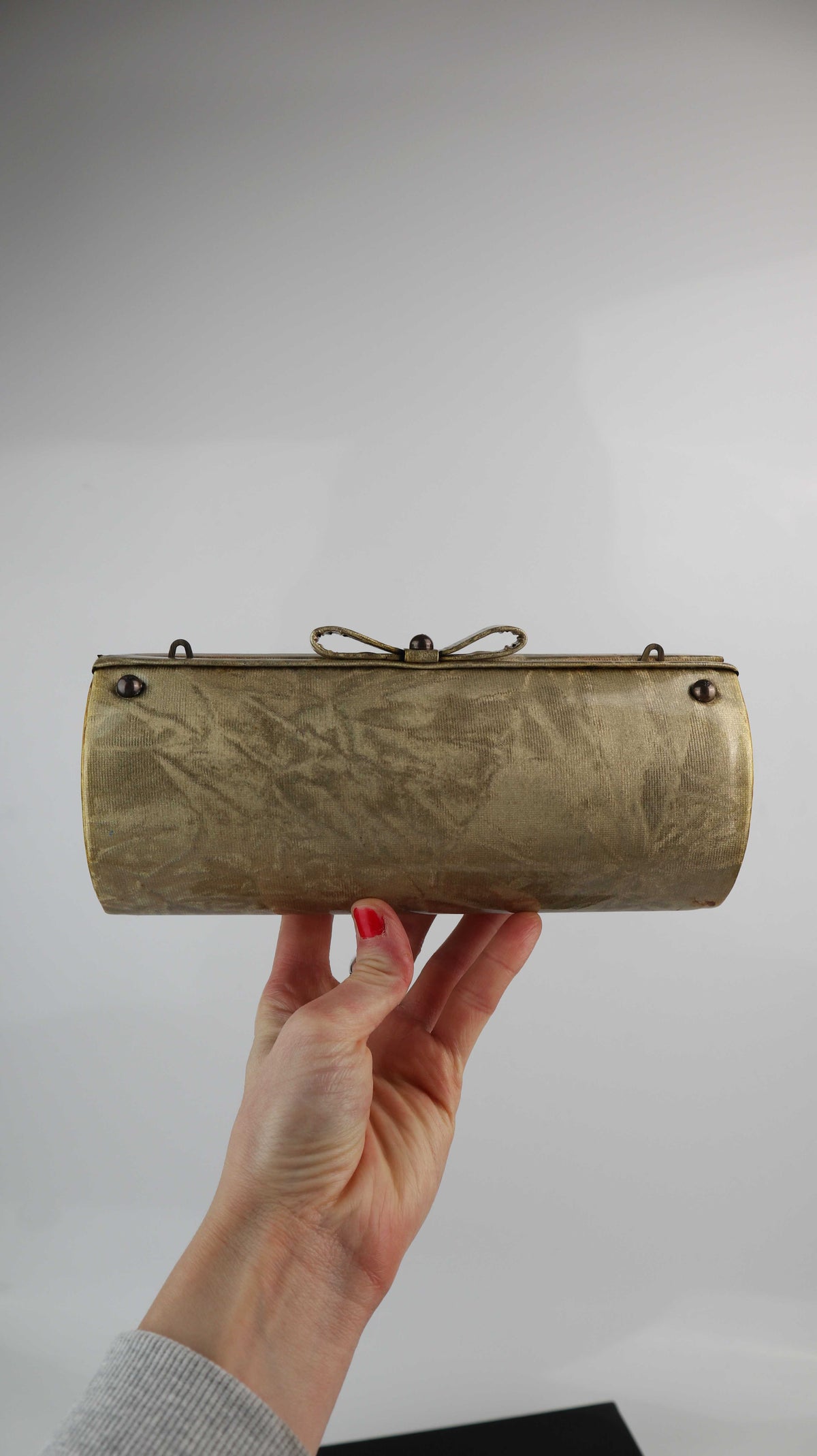 Emporio Armani Vintage Clutch Tasche Gold Handtasche Abendtasche Designtasche made in italy
