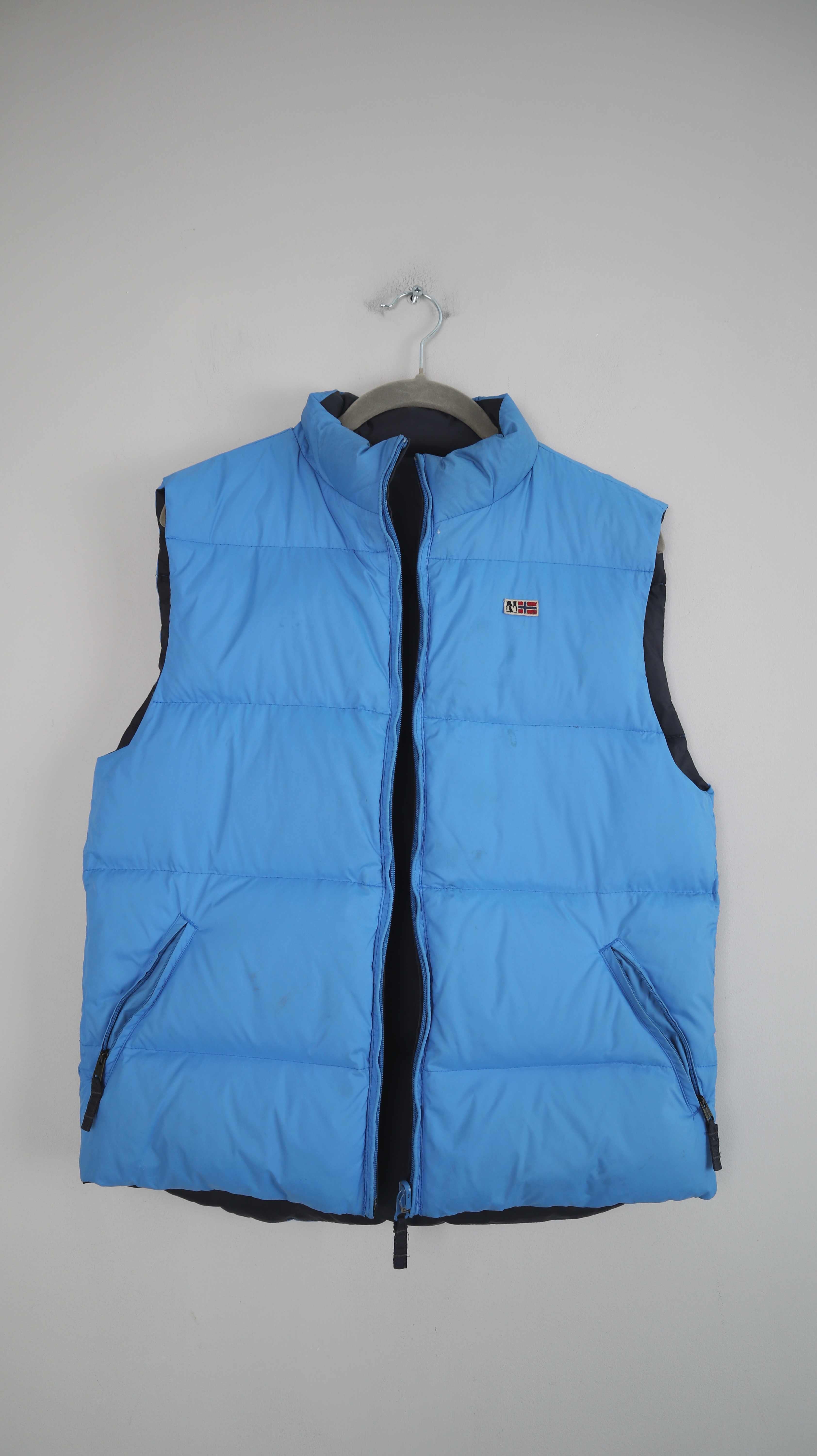 Napapijri Weste Blau dunkelblau Wendeweste 38 M Steppweste Daunenweste