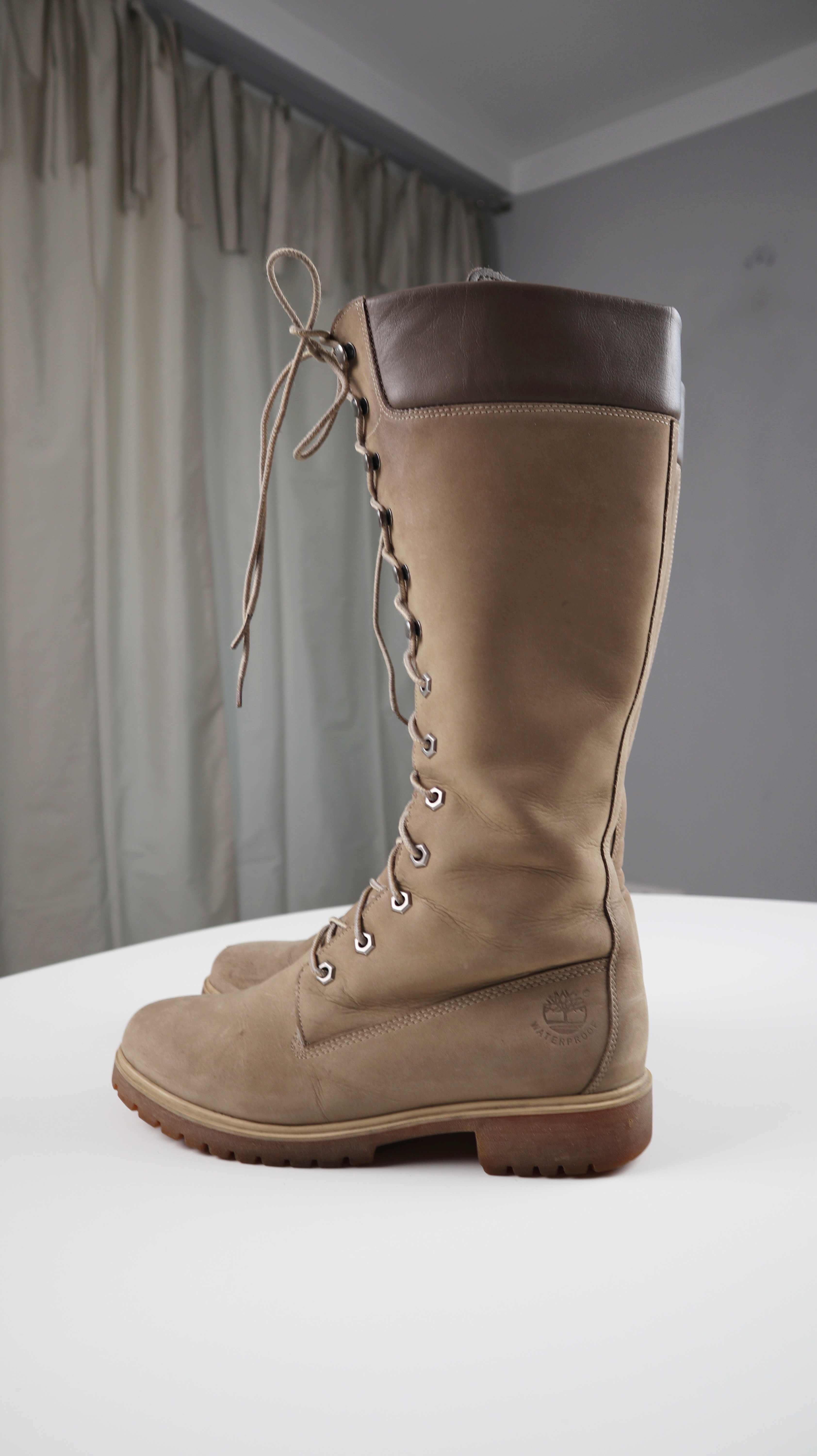 Timberland Stiefel lang Stiefeletten 40 braun Beige waterproof wasserfest