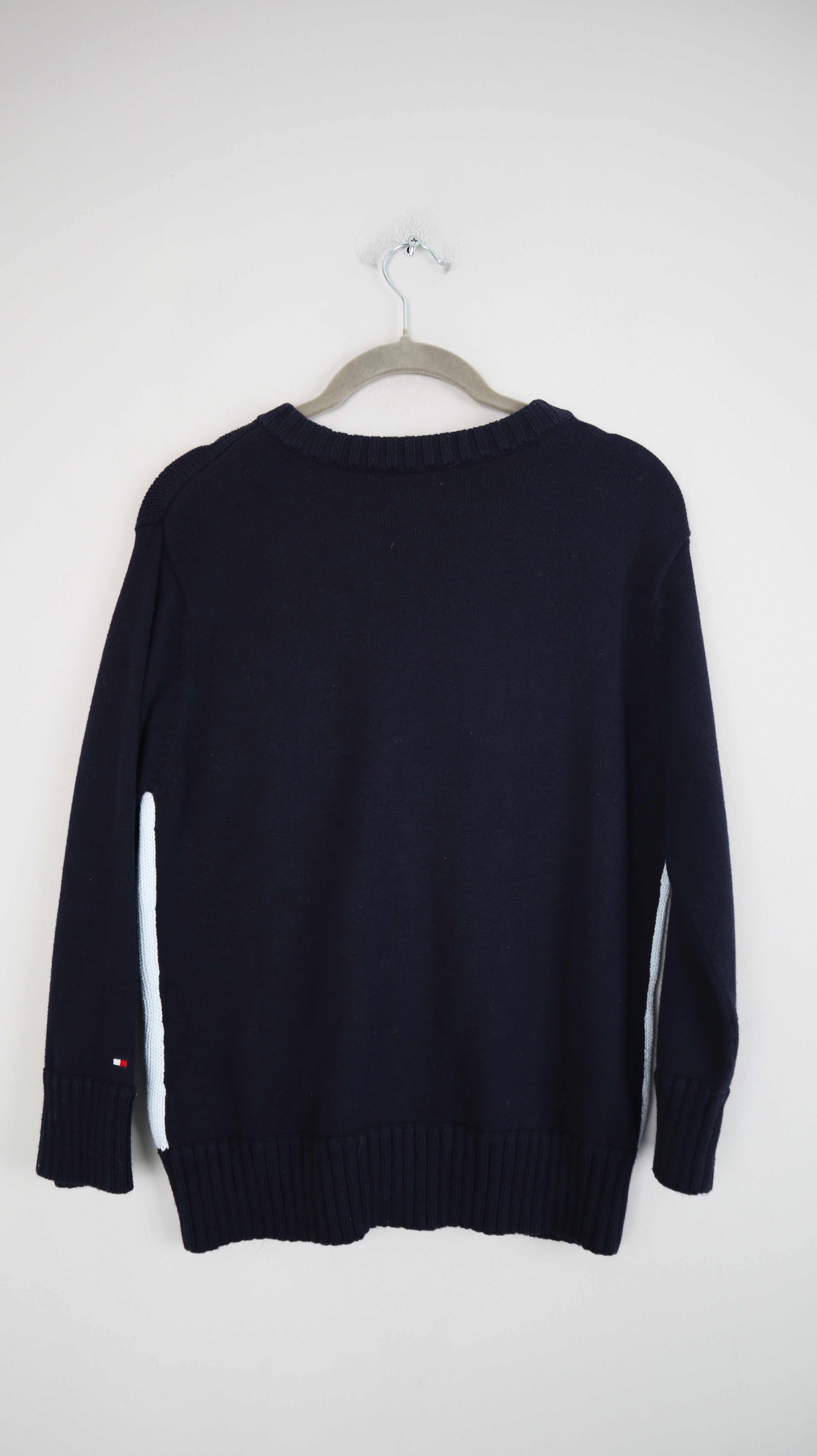 Tommy Hilfiger Strickjacke blau Baumwolle 38 M Cardigan Zipper