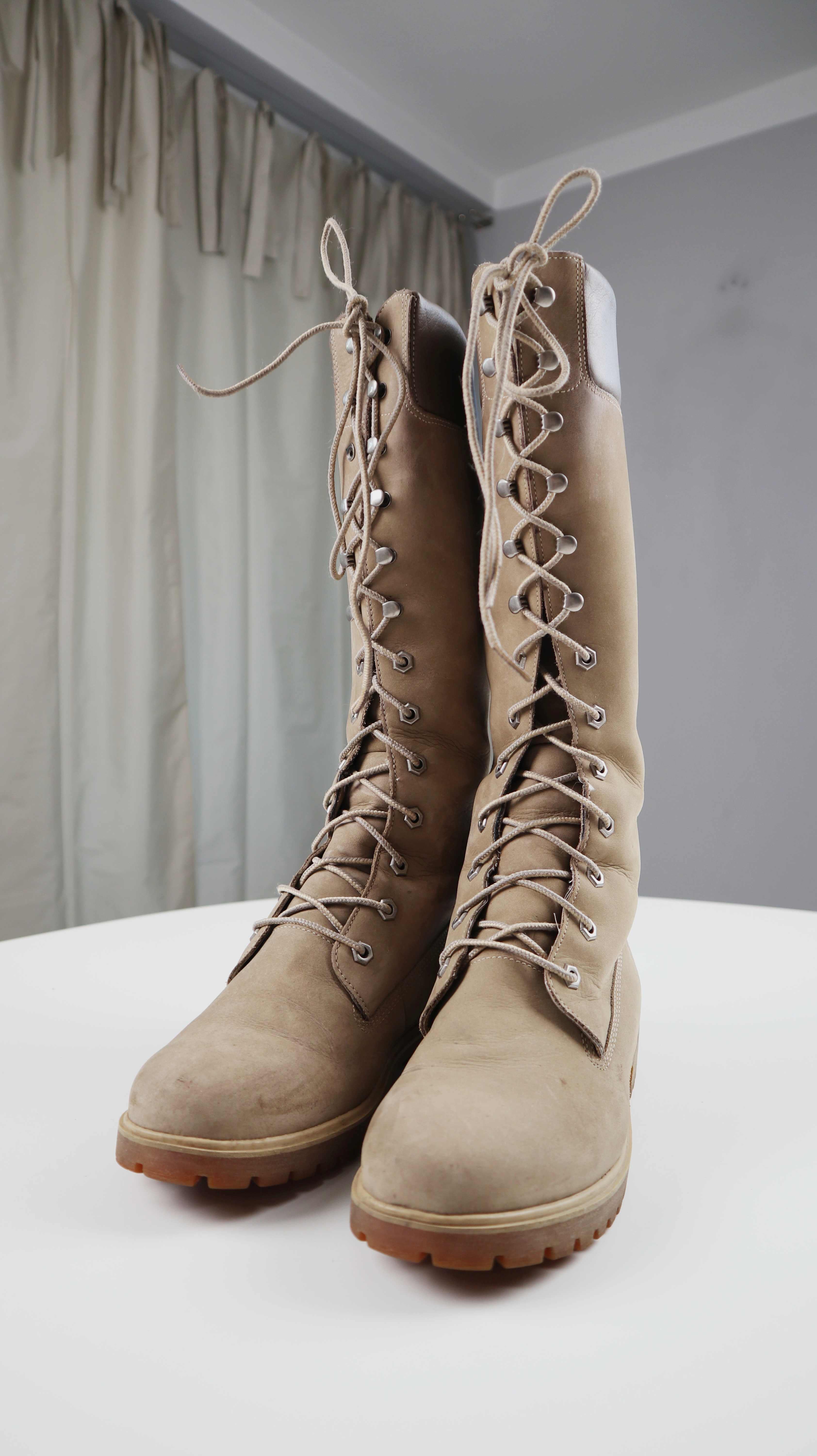 Timberland Stiefel lang Stiefeletten 40 braun Beige waterproof wasserfest