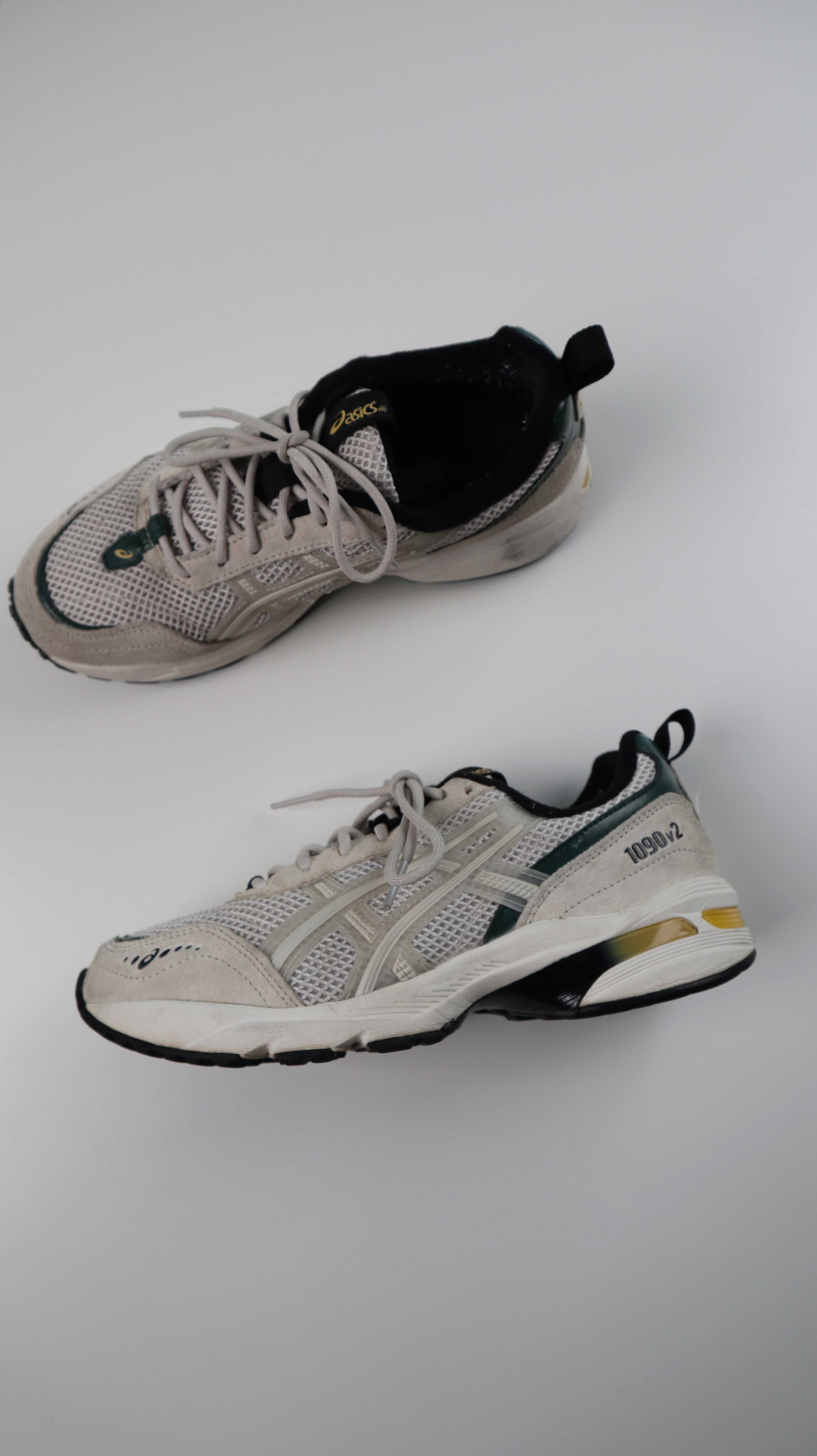 Asics Sneaker Creme Beige Gel-1090v2 38 grün Turnschuhe