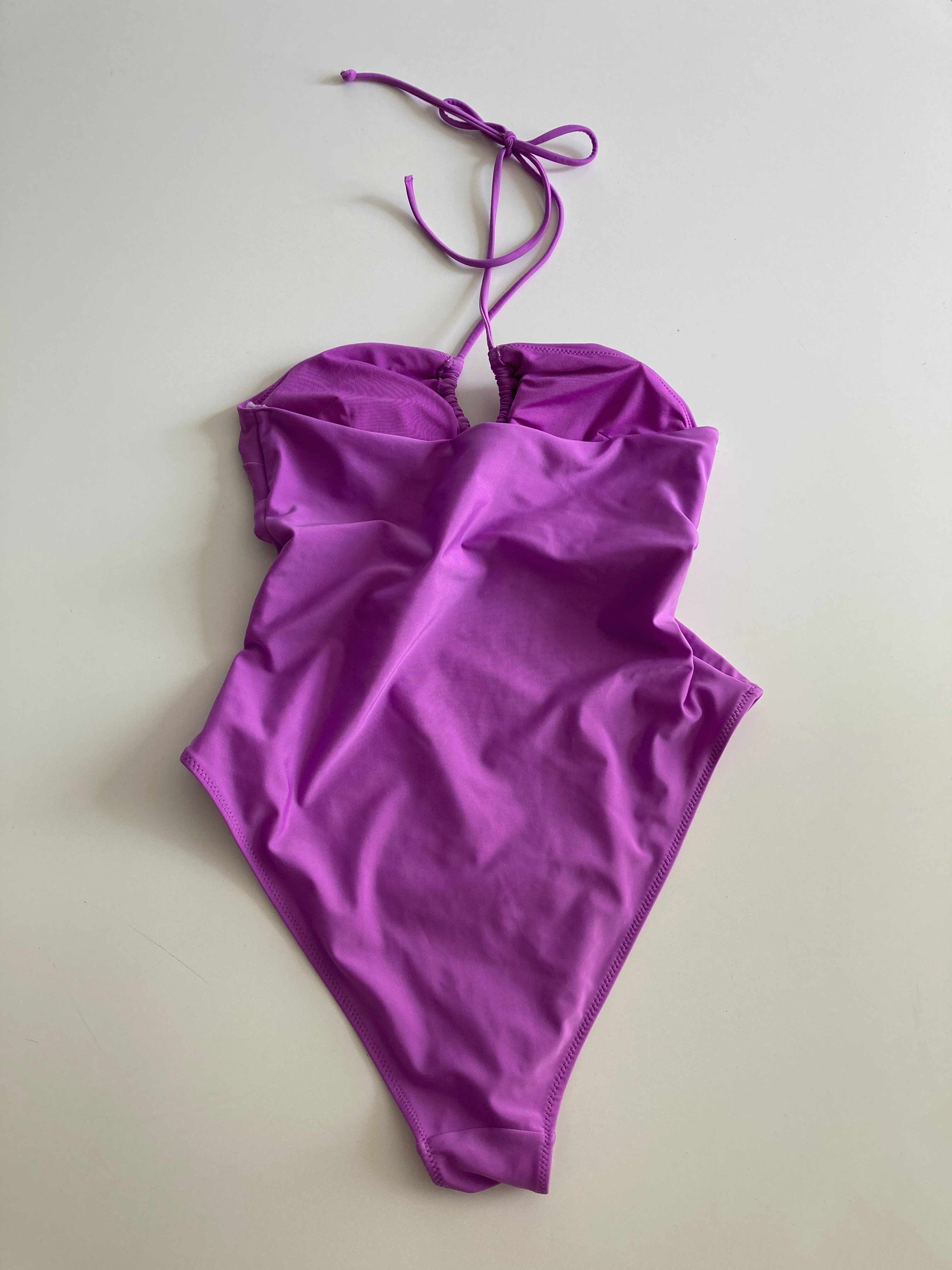 Badeanzug Lila Topshop 36 S basic Fleider ohne Cups