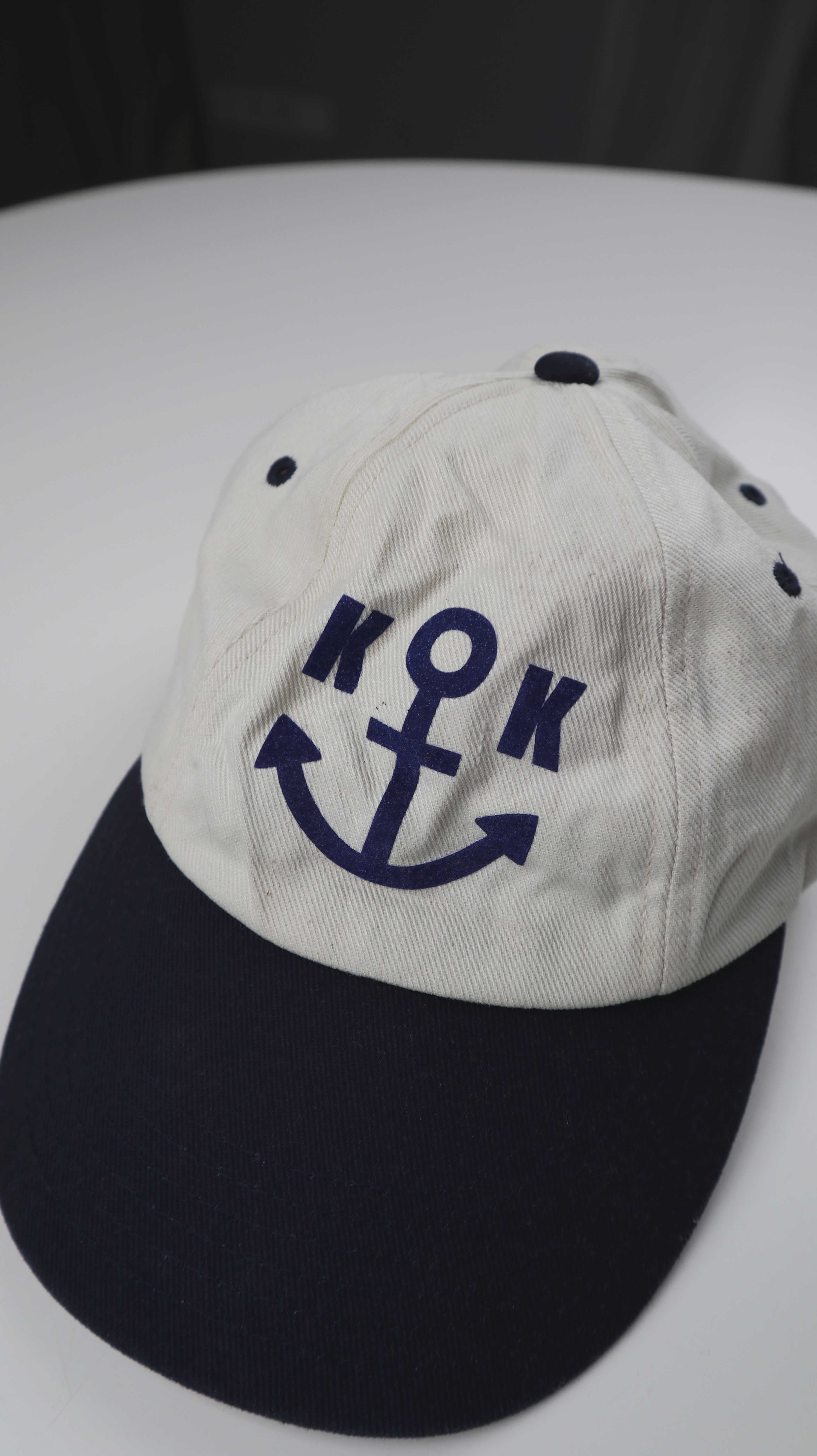 Cap Kappe Mütze Schirmmütze blau weiß Anker