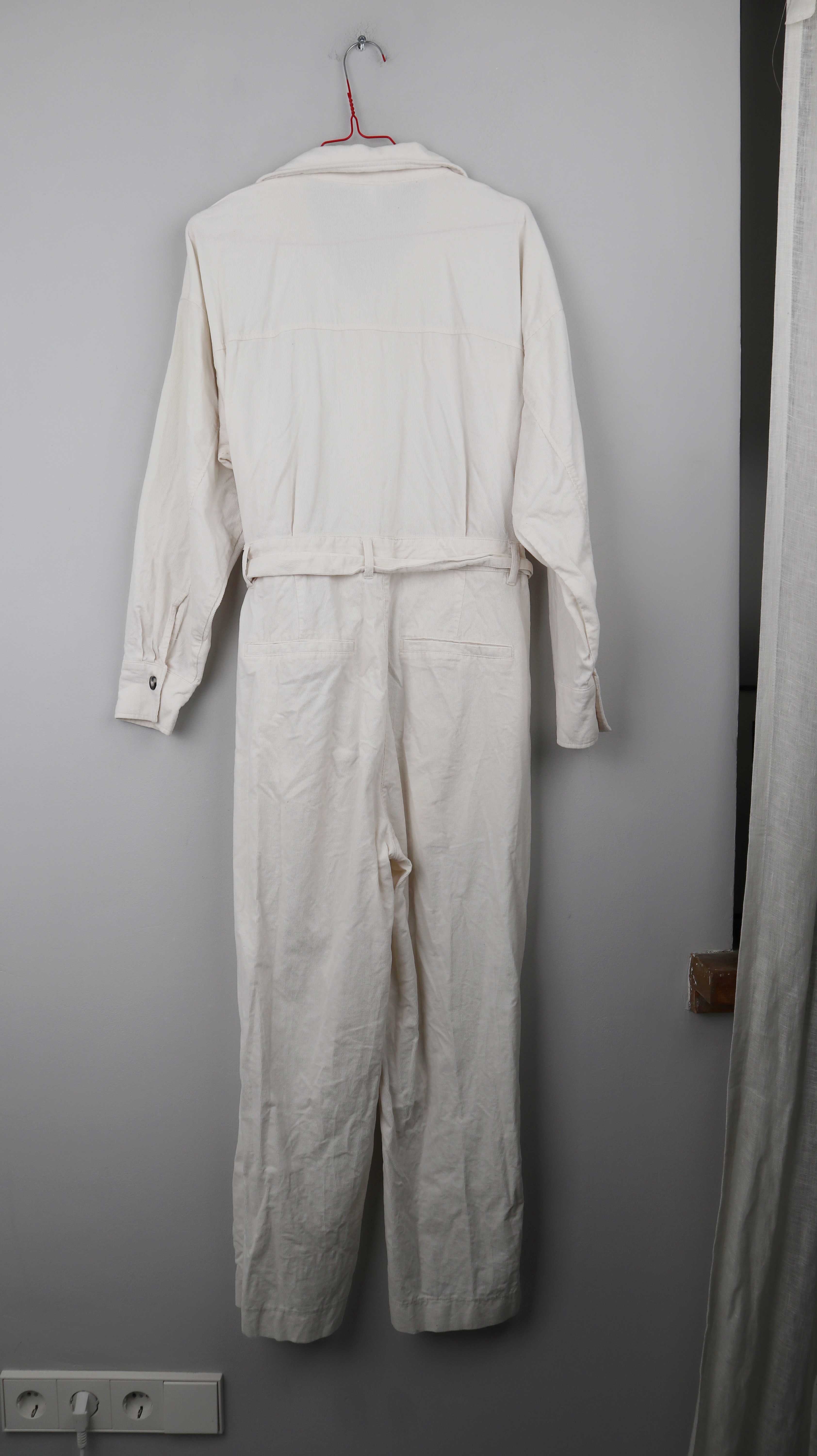 H&M Overall weiß Creme 38 M einfarbig Anzug Jumper Cord Kord