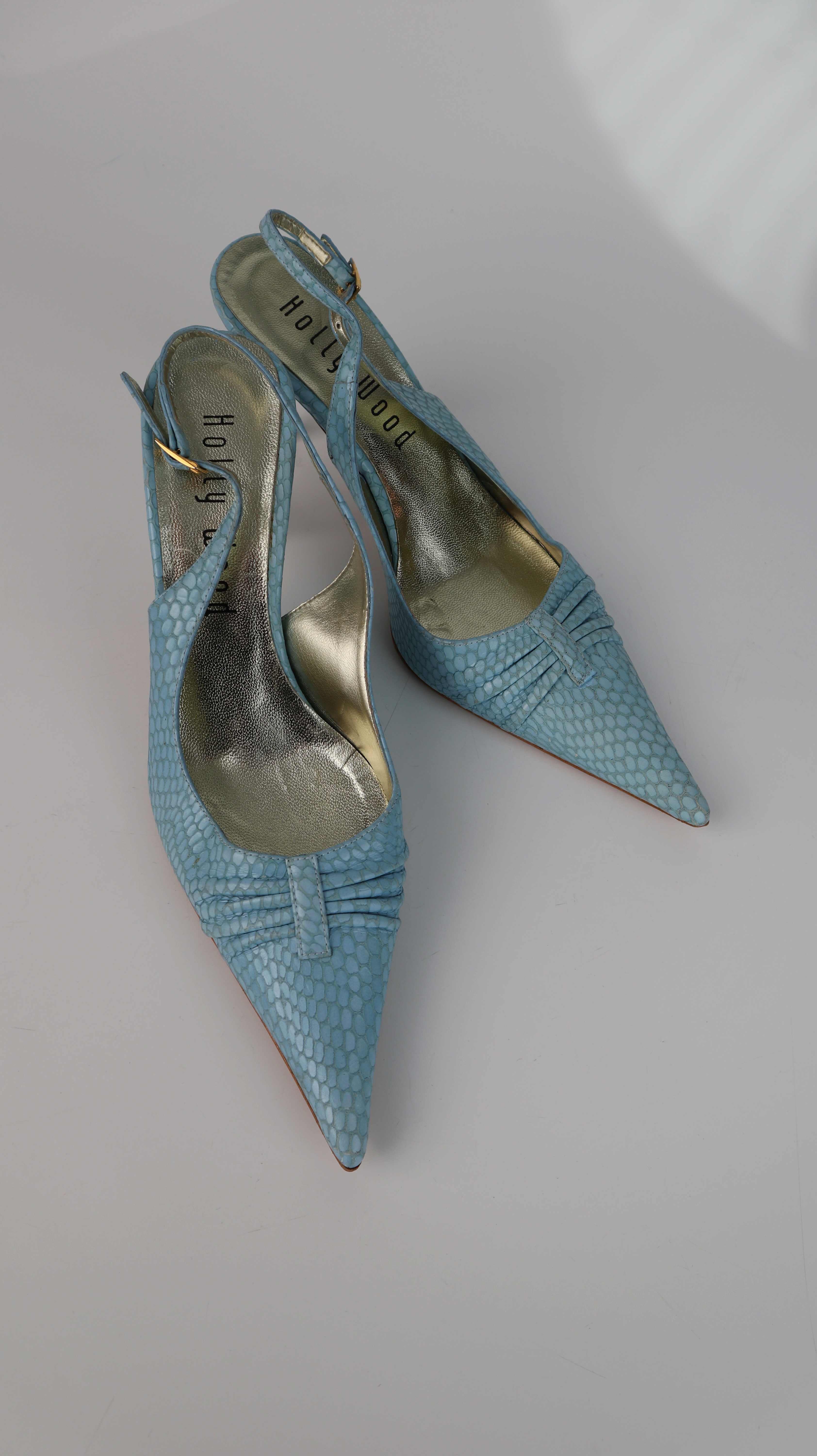 Holly Wood Heels Türkis Blau 39 Spitz Absatzschuhe Pumps Kitten Heels