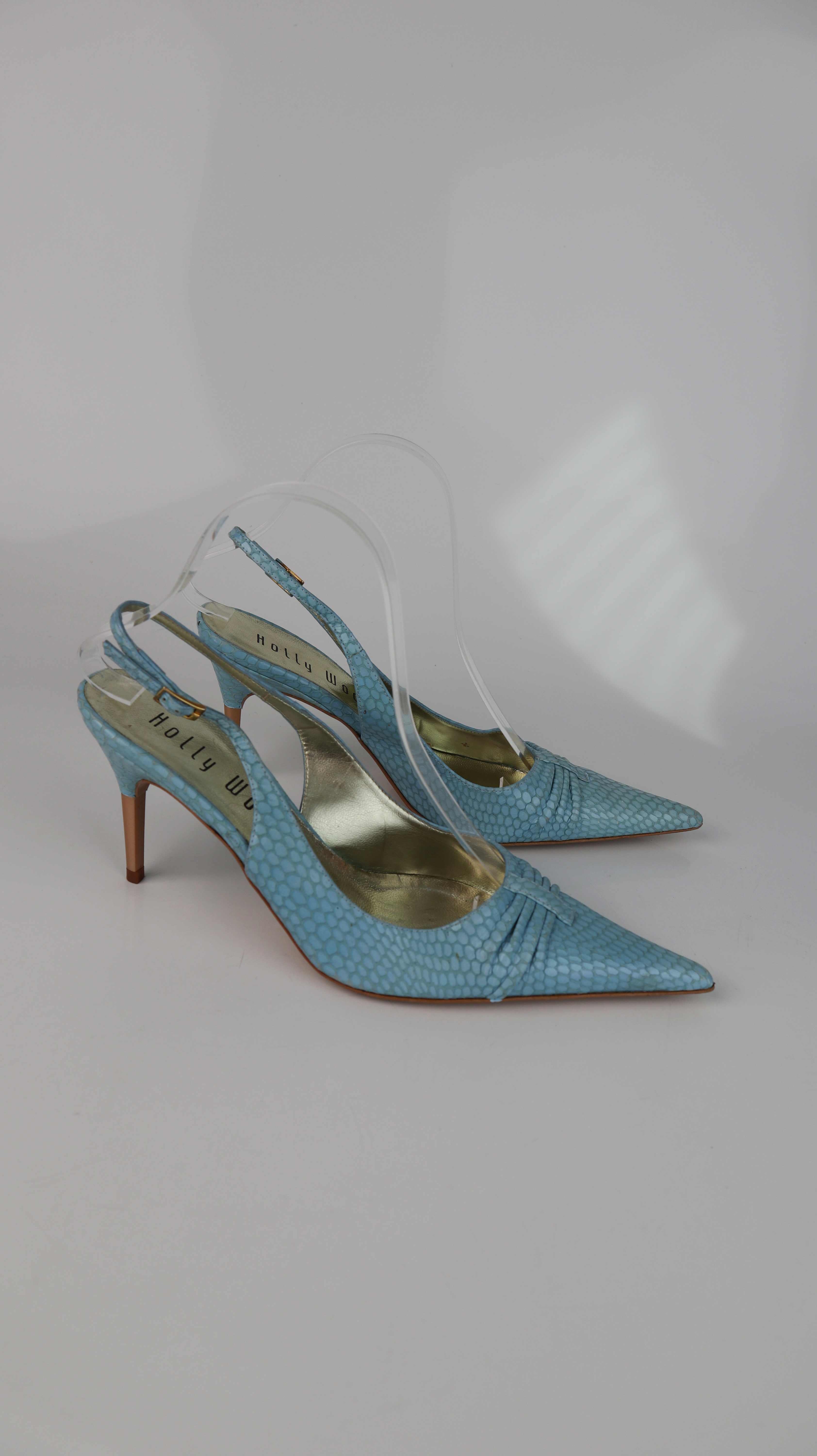Holly Wood Heels Türkis Blau 39 Spitz Absatzschuhe Pumps Kitten Heels