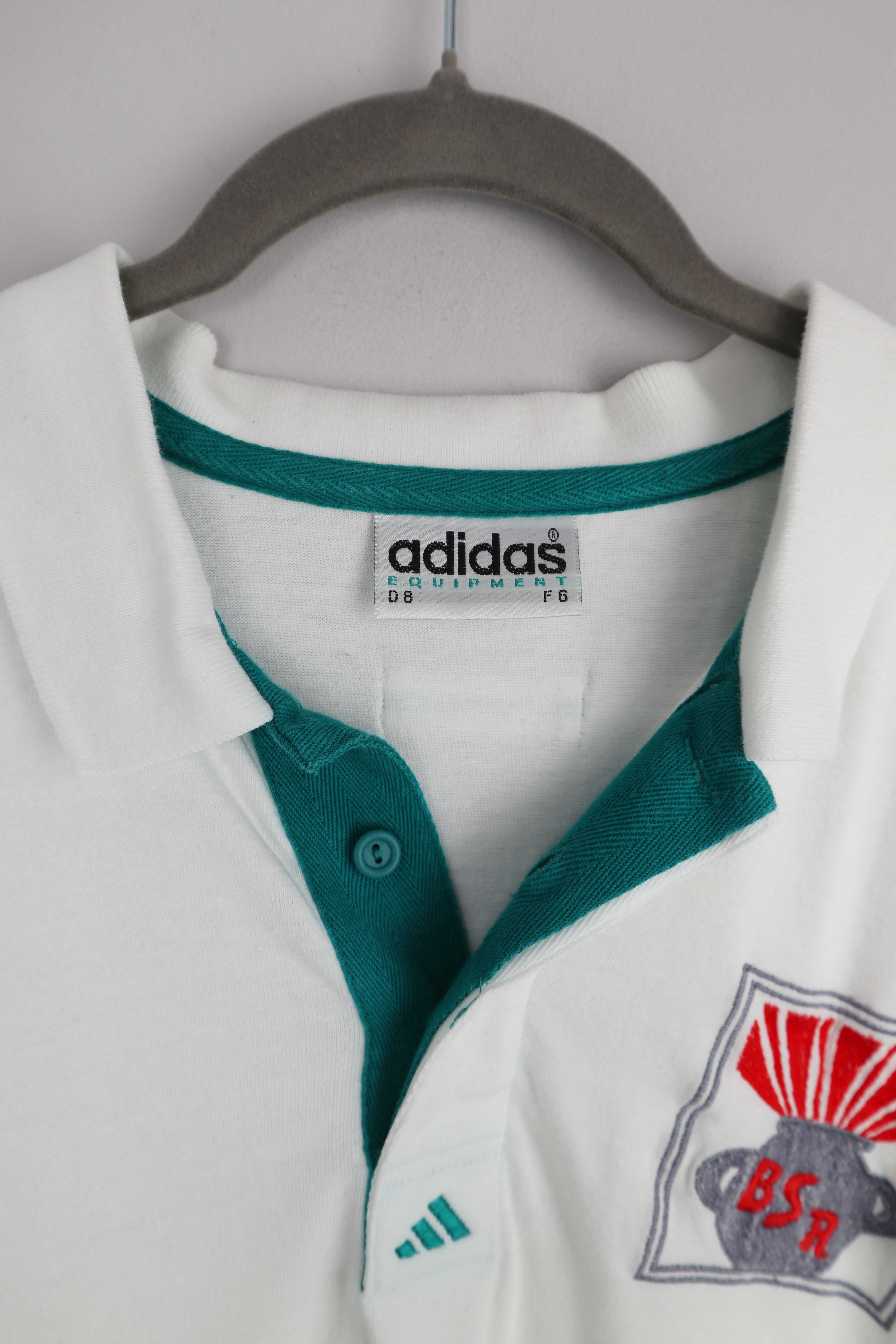 Adidas Shirt Weiß true Vintage T-Shirt bestickt L Polo Poloshirt