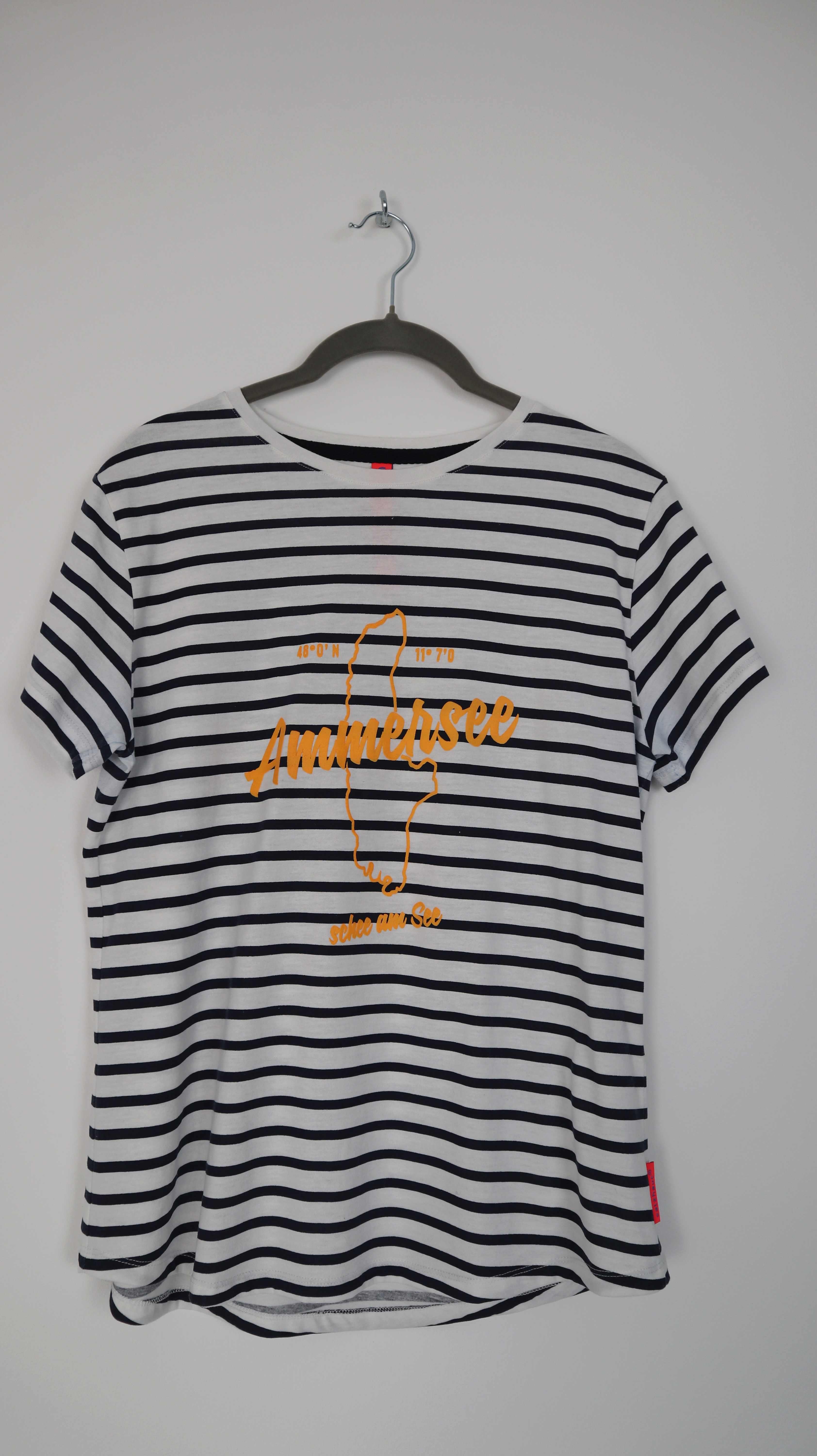 Salzhaut Shirt 36 S schwarz weiß gestreift Ammersee T-Shirt