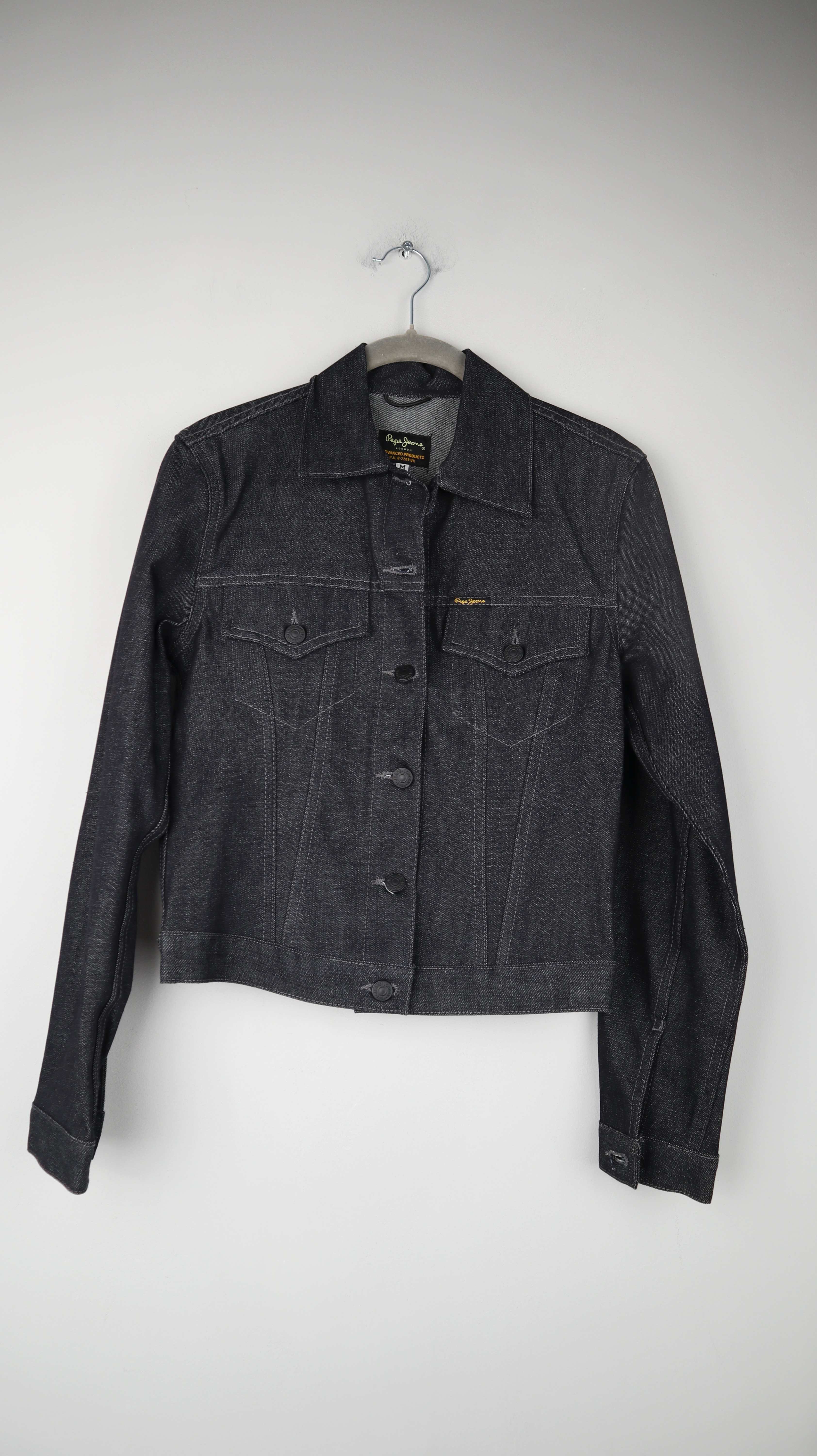 Pepe Jeans Jeansjacke M denim dunkelblau grau basic schlicht