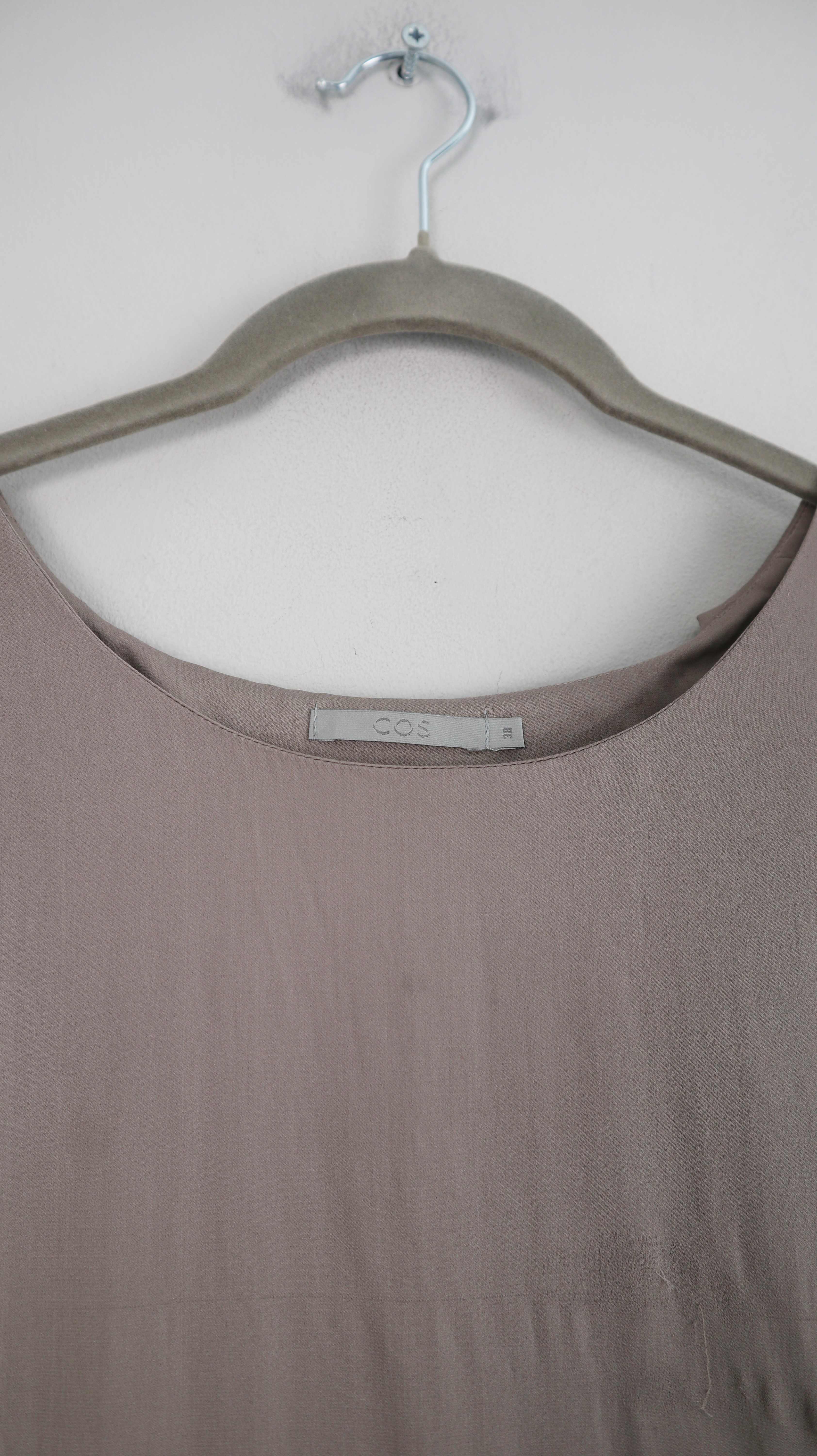 COS Top braun Seide Seidentop basic 38 M Seide Seidentop Shirt Oberteil Bluse