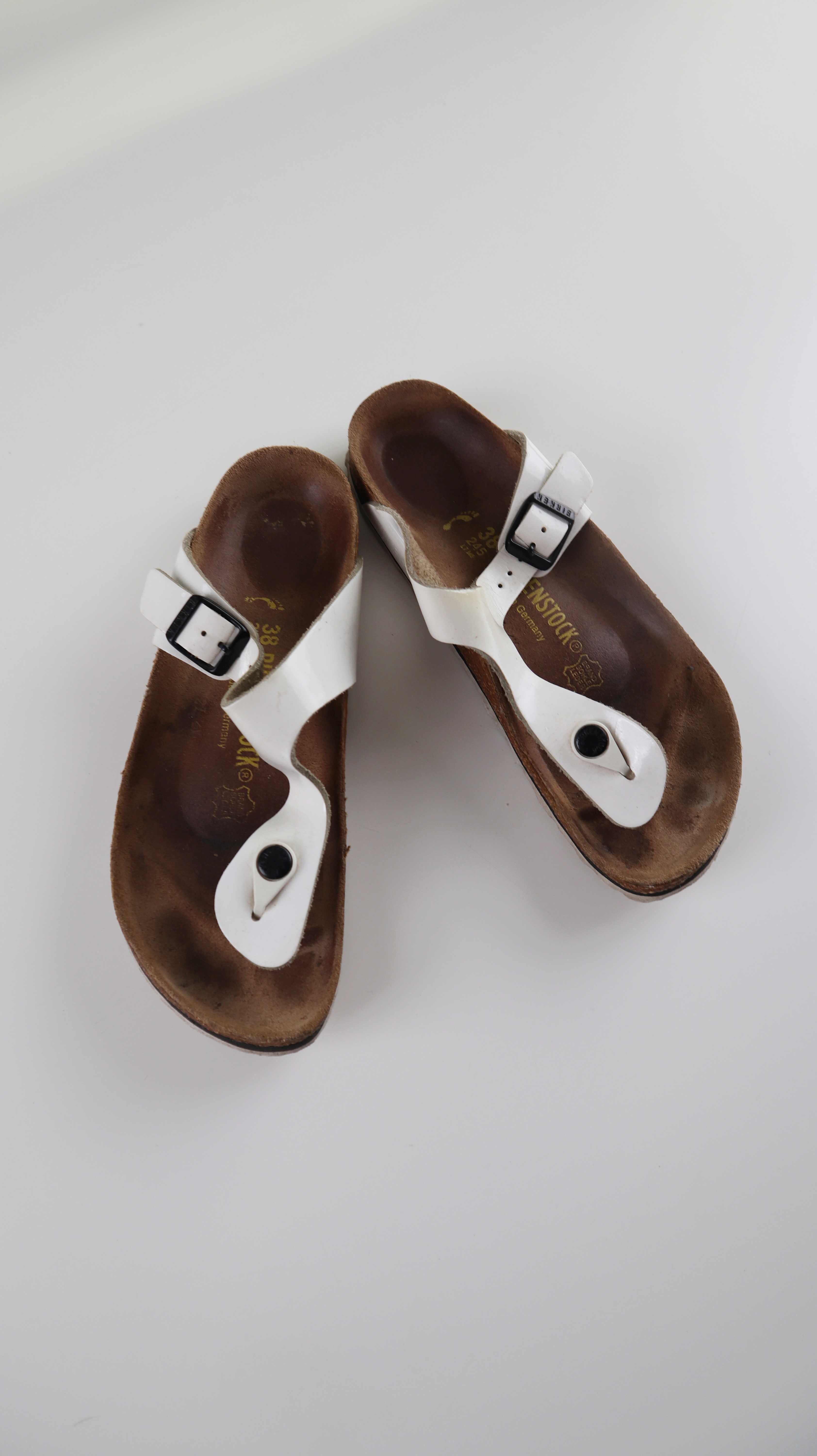 Birkenstock Gizeh Sandalen Loafer Weiß 38 Weiss Slipper