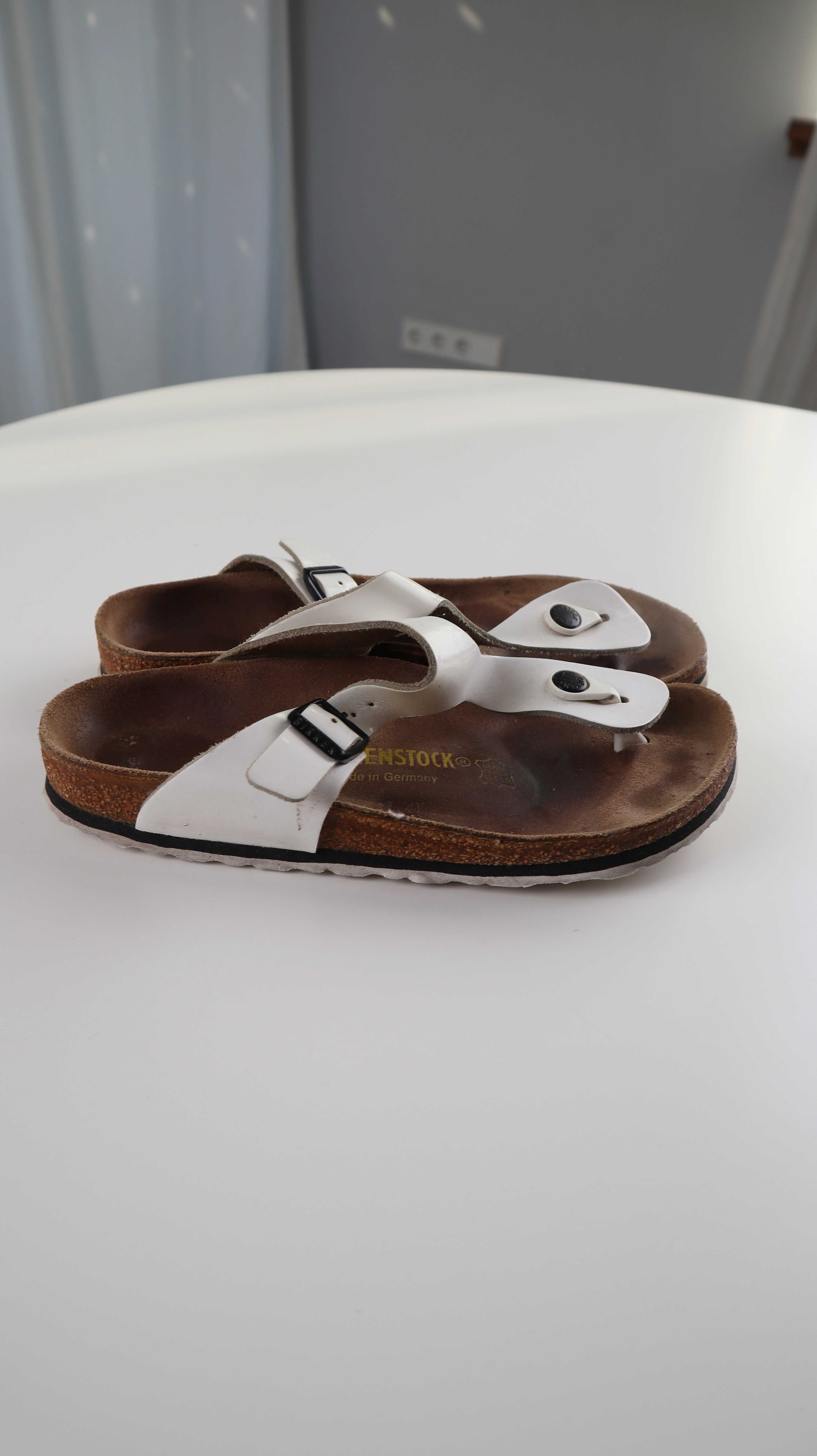 Birkenstock Gizeh Sandalen Loafer Weiß 38 Weiss Slipper