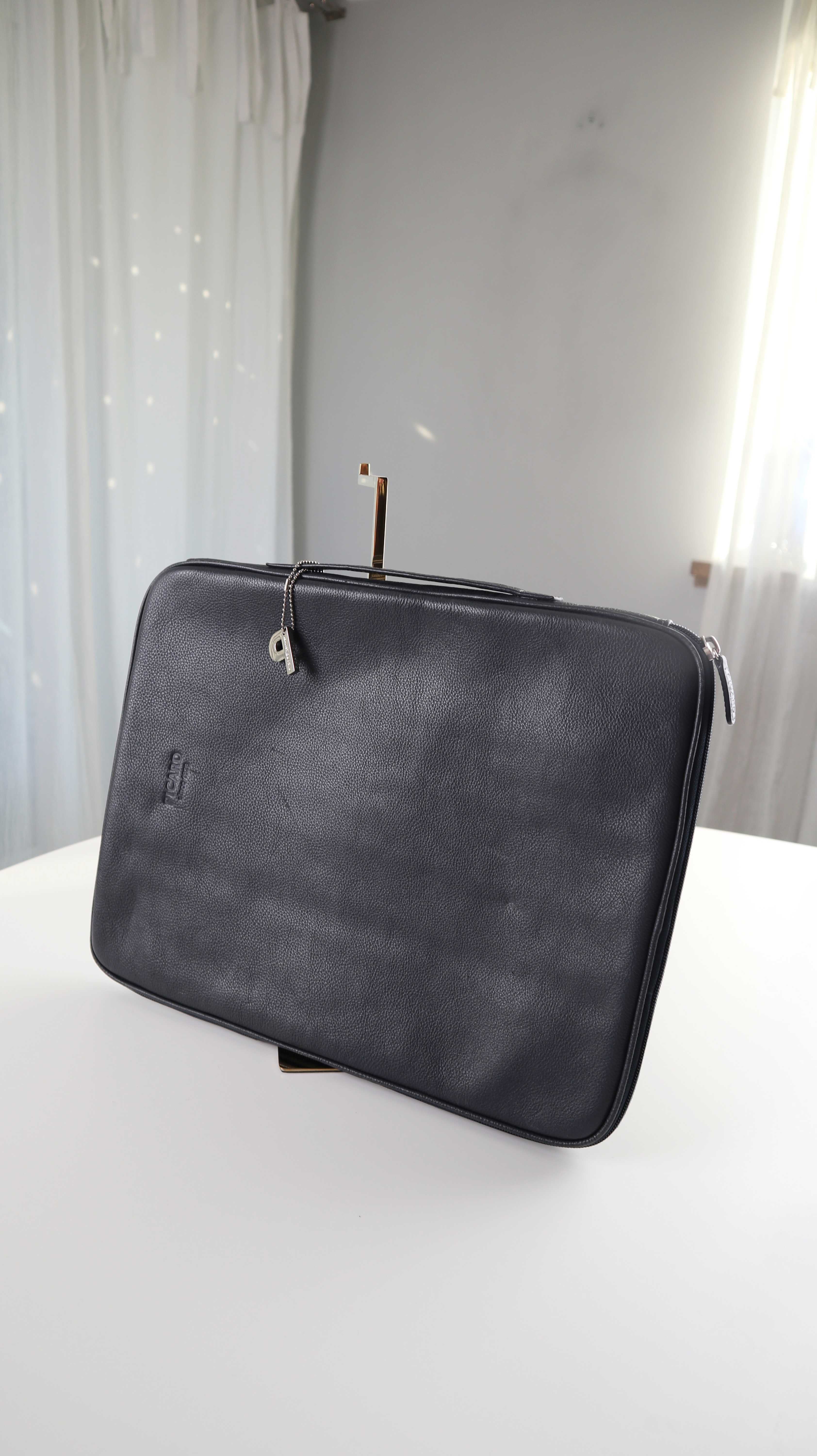 Picard Laptophülle Lederhülle Laptopcase Blau Leder Tasche Laptoptasche