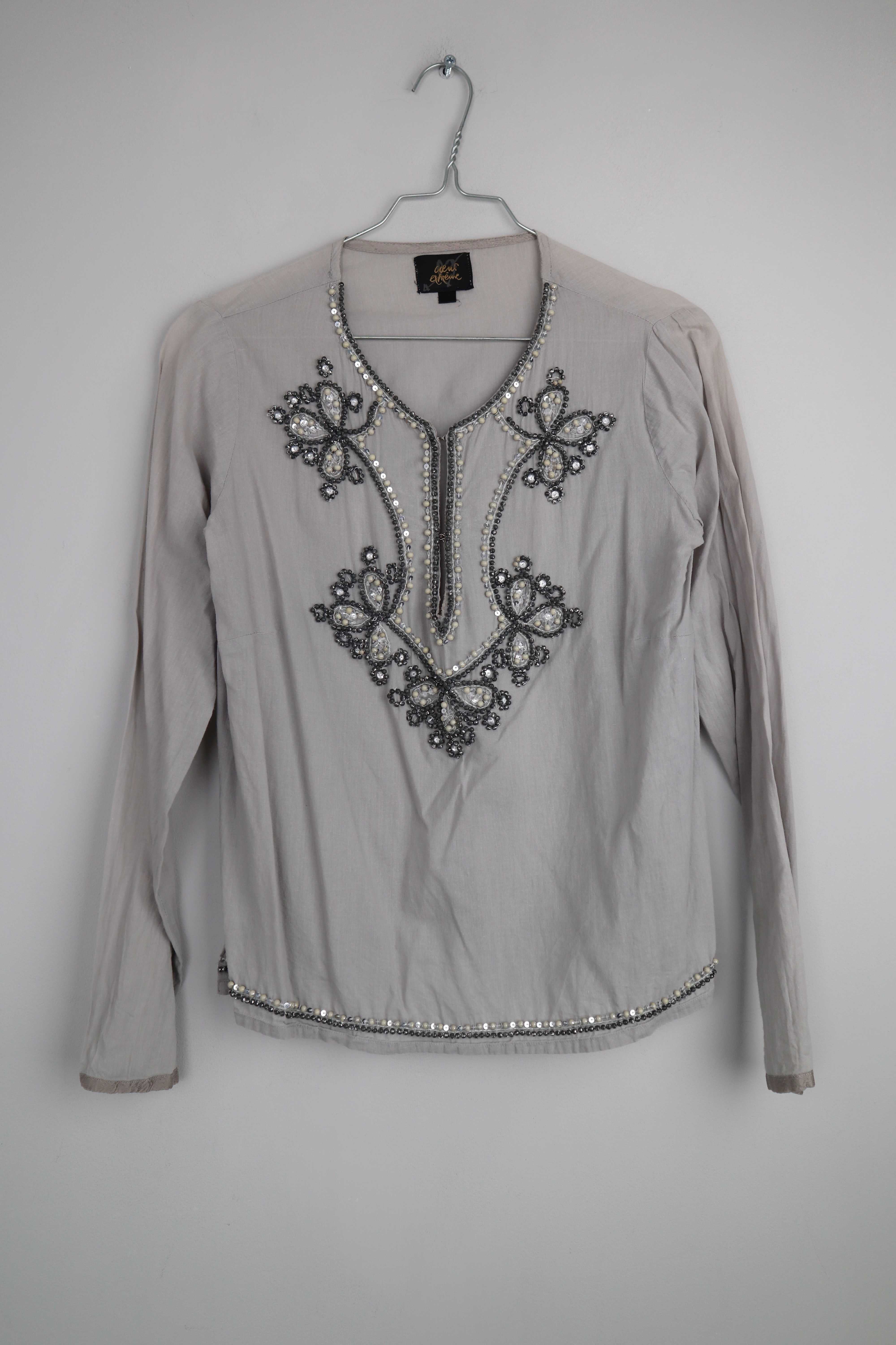 coeur extreme Bluse Hemd Shirt bestickt Perlen Bluse Ibiza 36 S