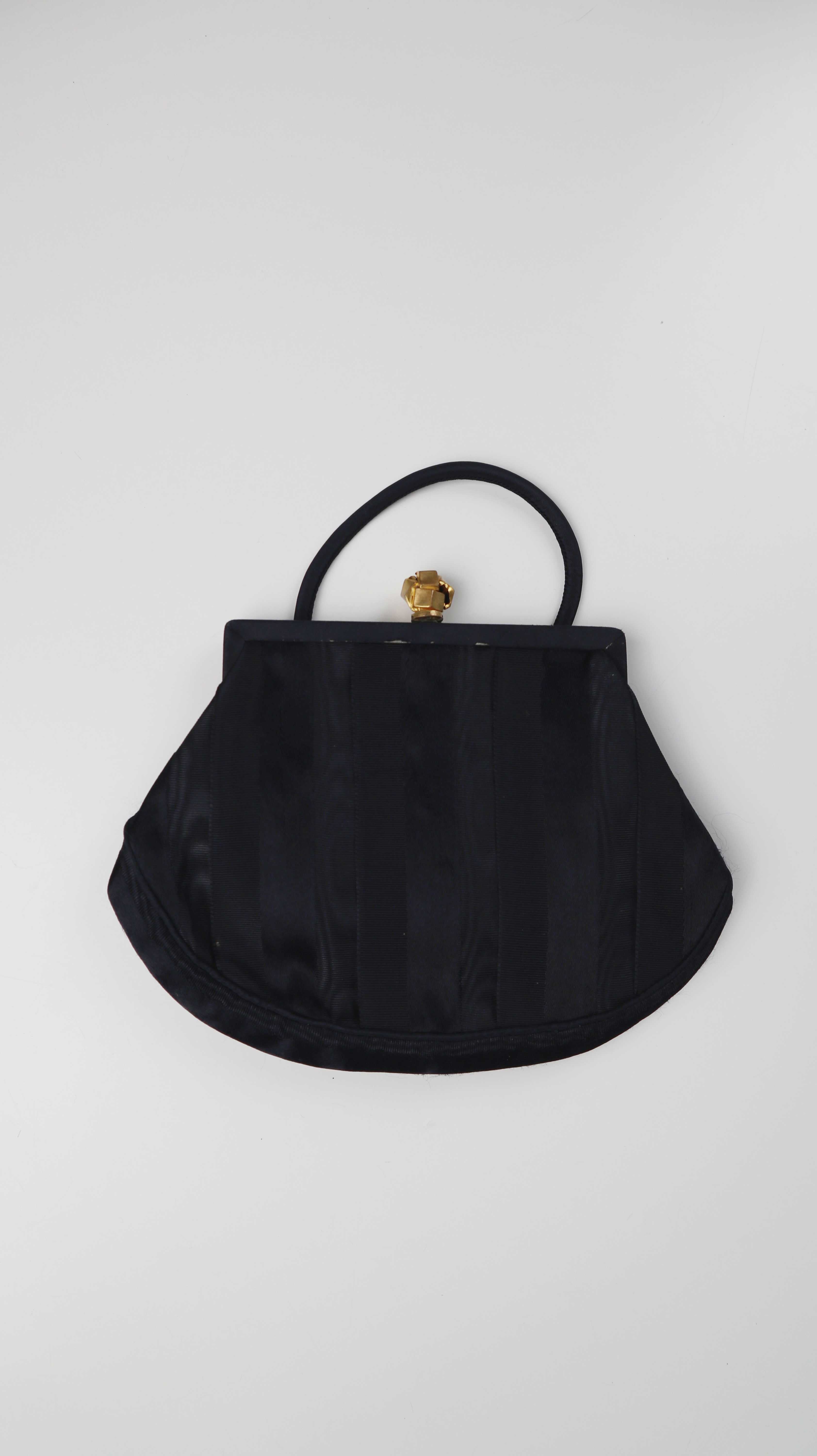 Kleine Tasche Abendtasche true Vintage Seide gestreift Handtasche Clutch