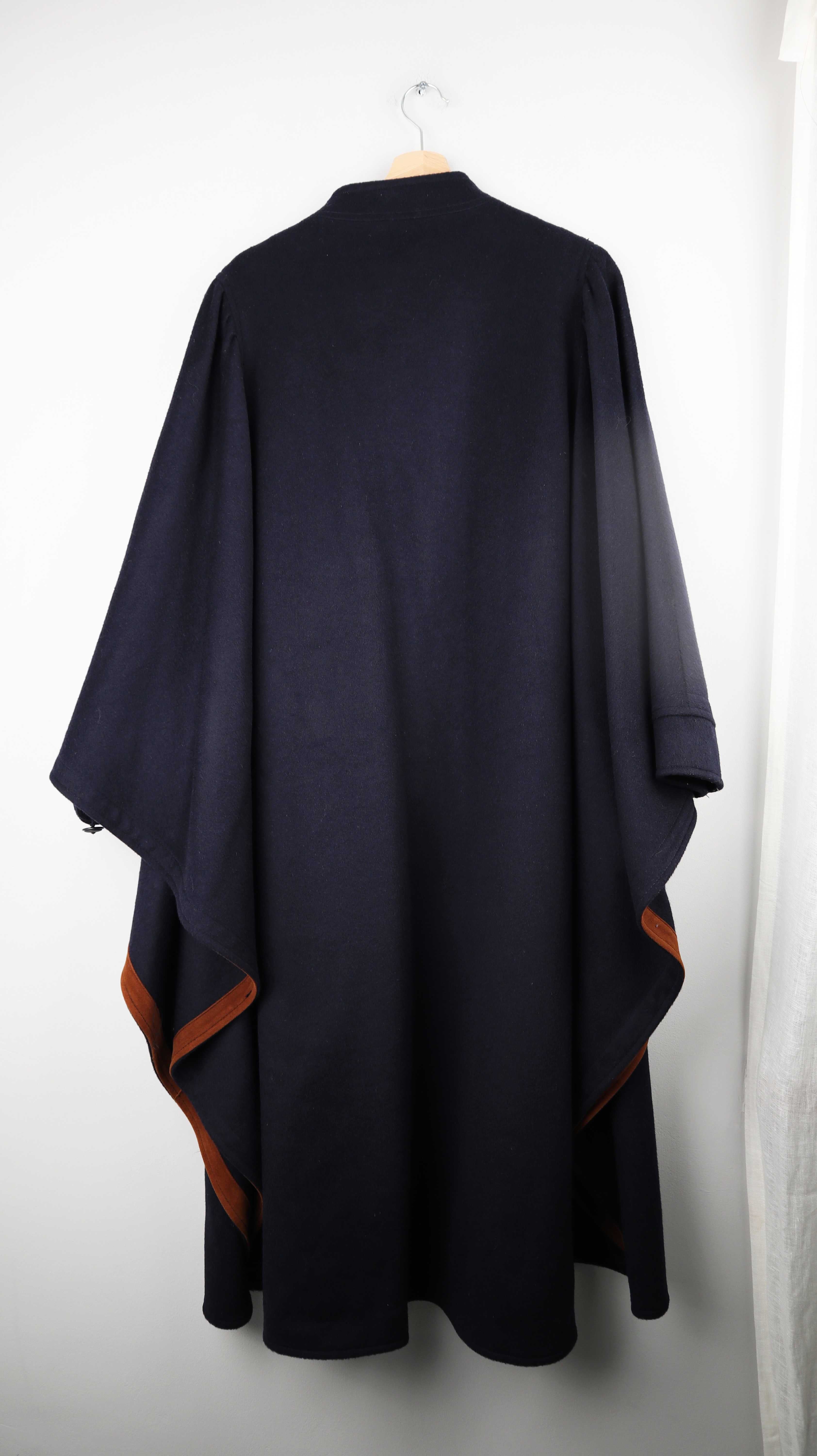 Alpenloden Mantel Blau dunkelblau 38 M Schurwolle Oversized