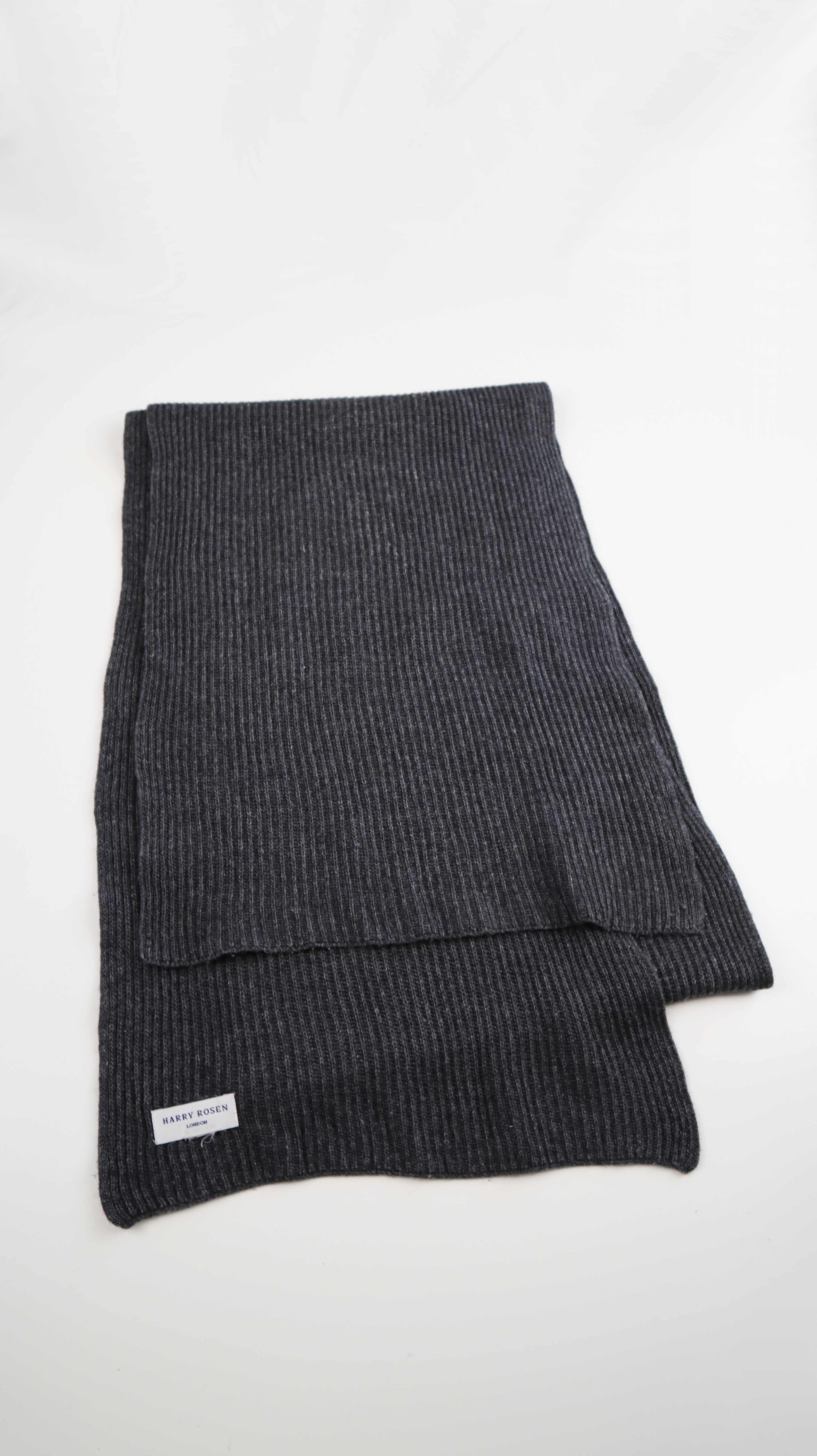 Harry Rosen Schal grau Strickschal ripped breit Winterschal