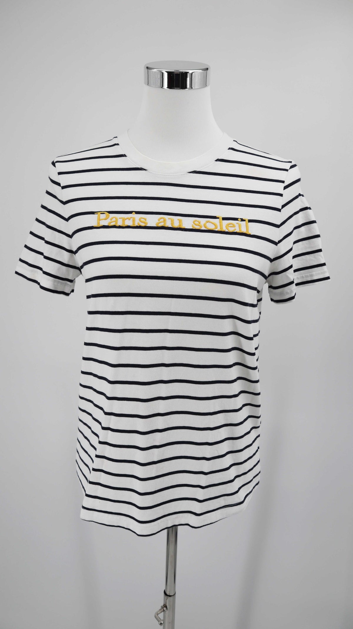&other stories Paris Shirt schwarz weiß gestreift T-Shirt 36 S Paris au soleil