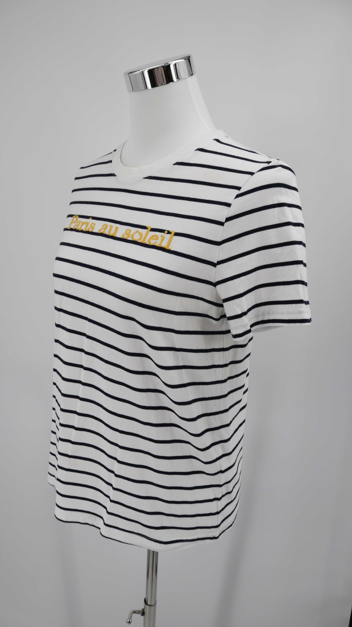 &other stories Paris Shirt schwarz weiß gestreift T-Shirt 36 S Paris au soleil