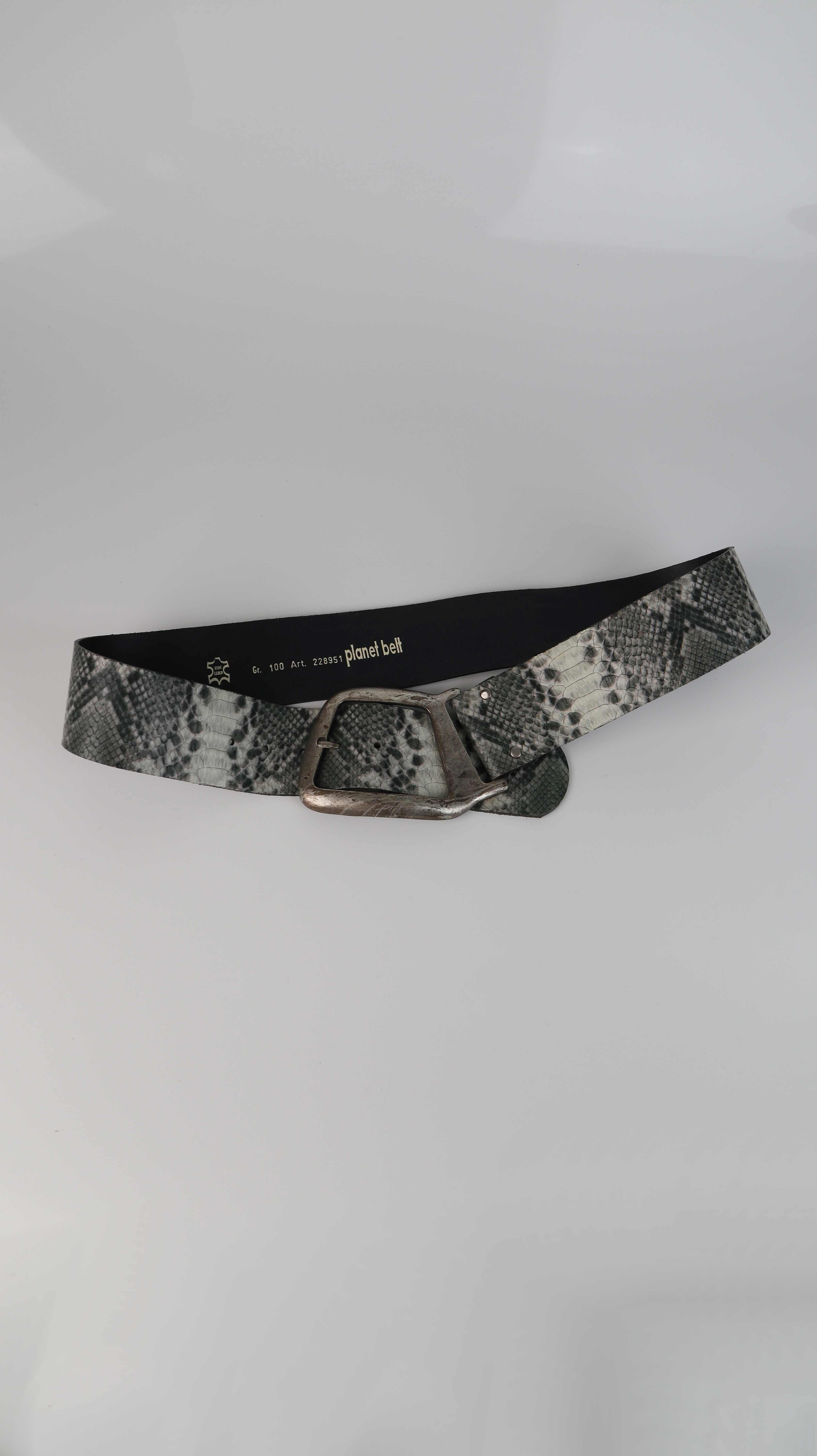 Gürtel Grau Taillengürtel Ledergürtel animal planet belt grau schwarz