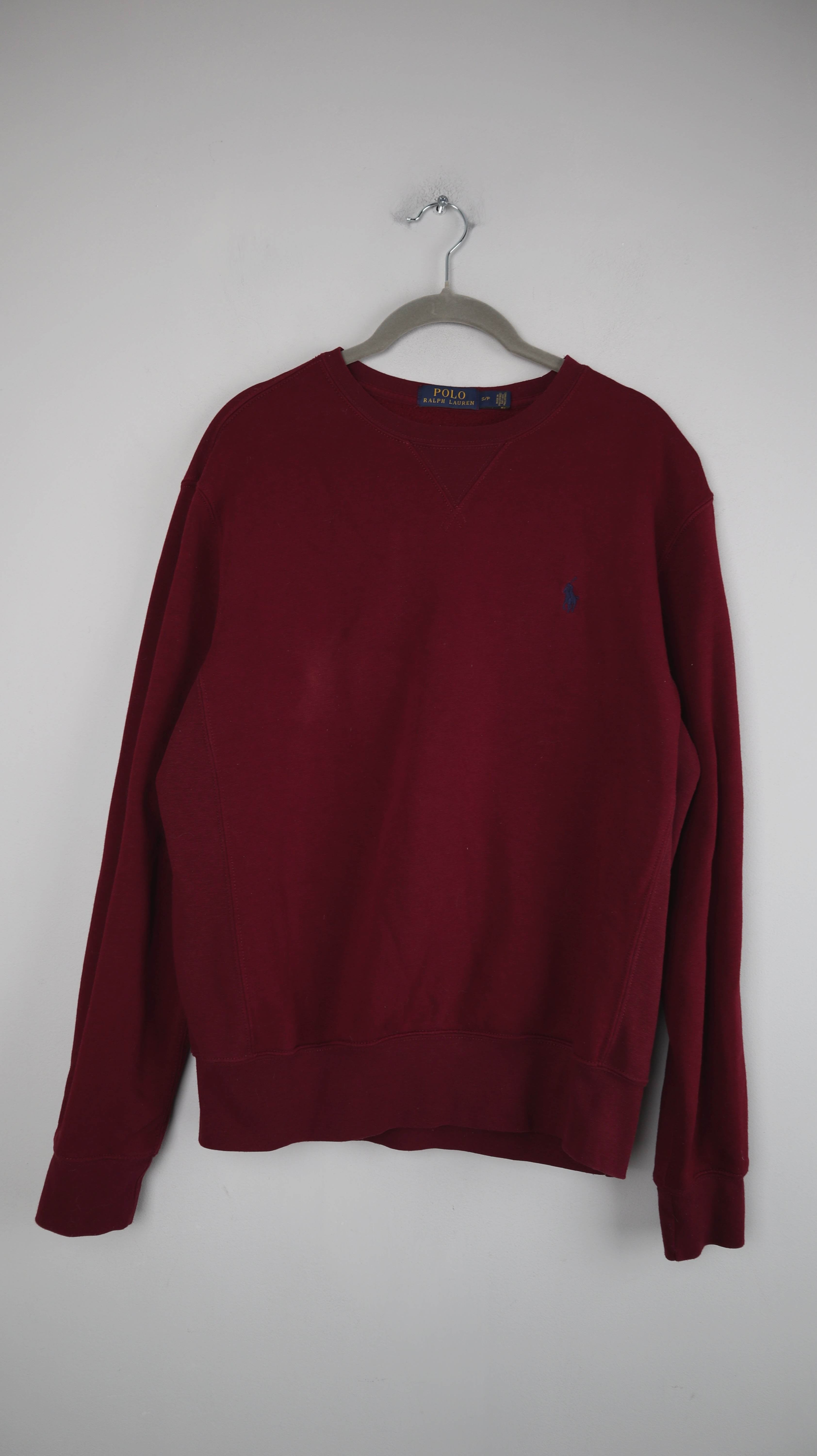 Ralph Lauren Polo Pullover Rot weinrot S Sweater einfarbig Bordeaux
