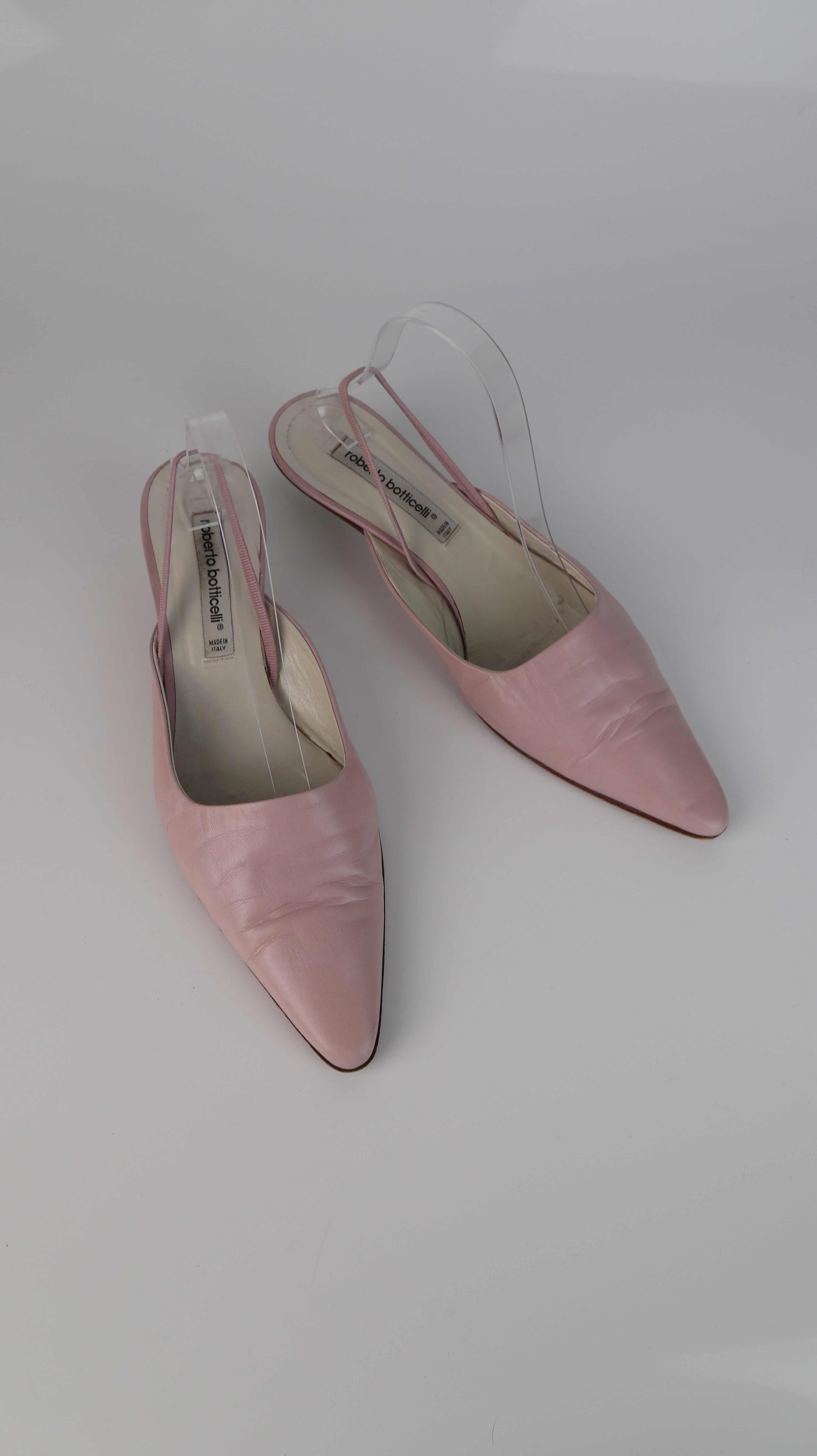 Roberto Botticelli Kitten Heels Rosa Spitz Pumps High Heels 40,5