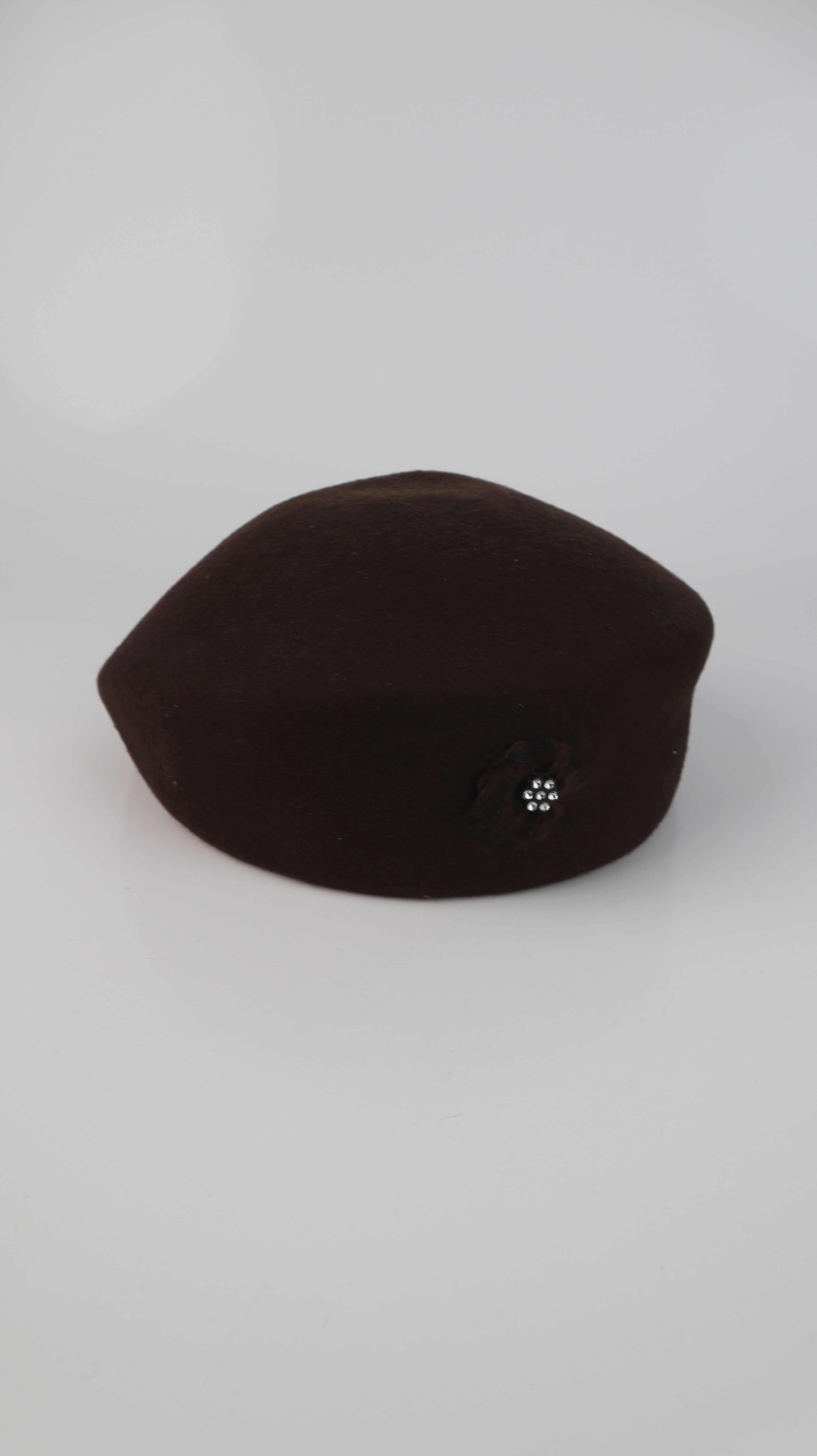 Mid Century Hut braun Barrett Wollkappe französisch dunkelbraun