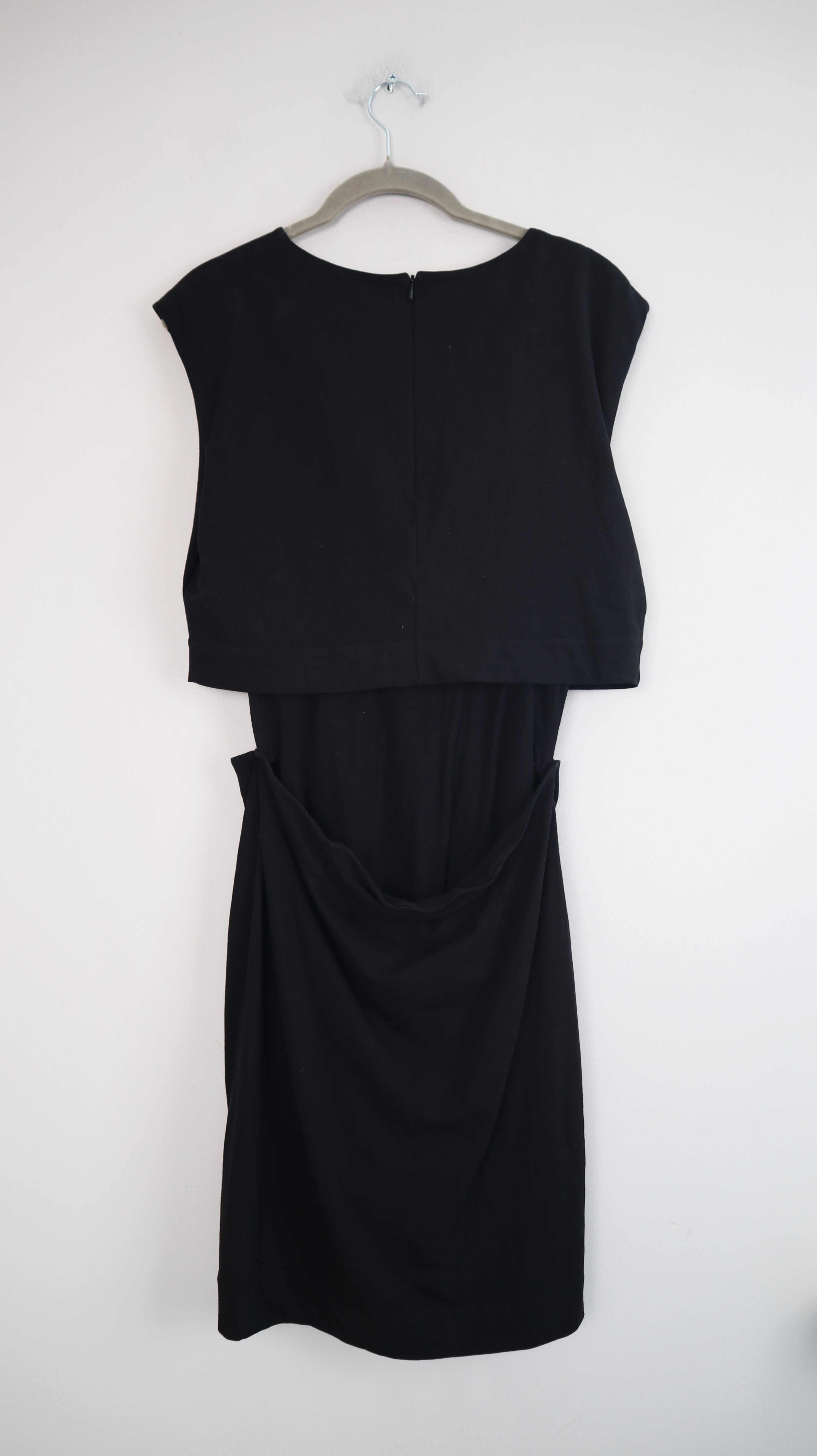 COS Kleid schwarz 36 S Etuikleid Bodykleid Midi eng geometrisch