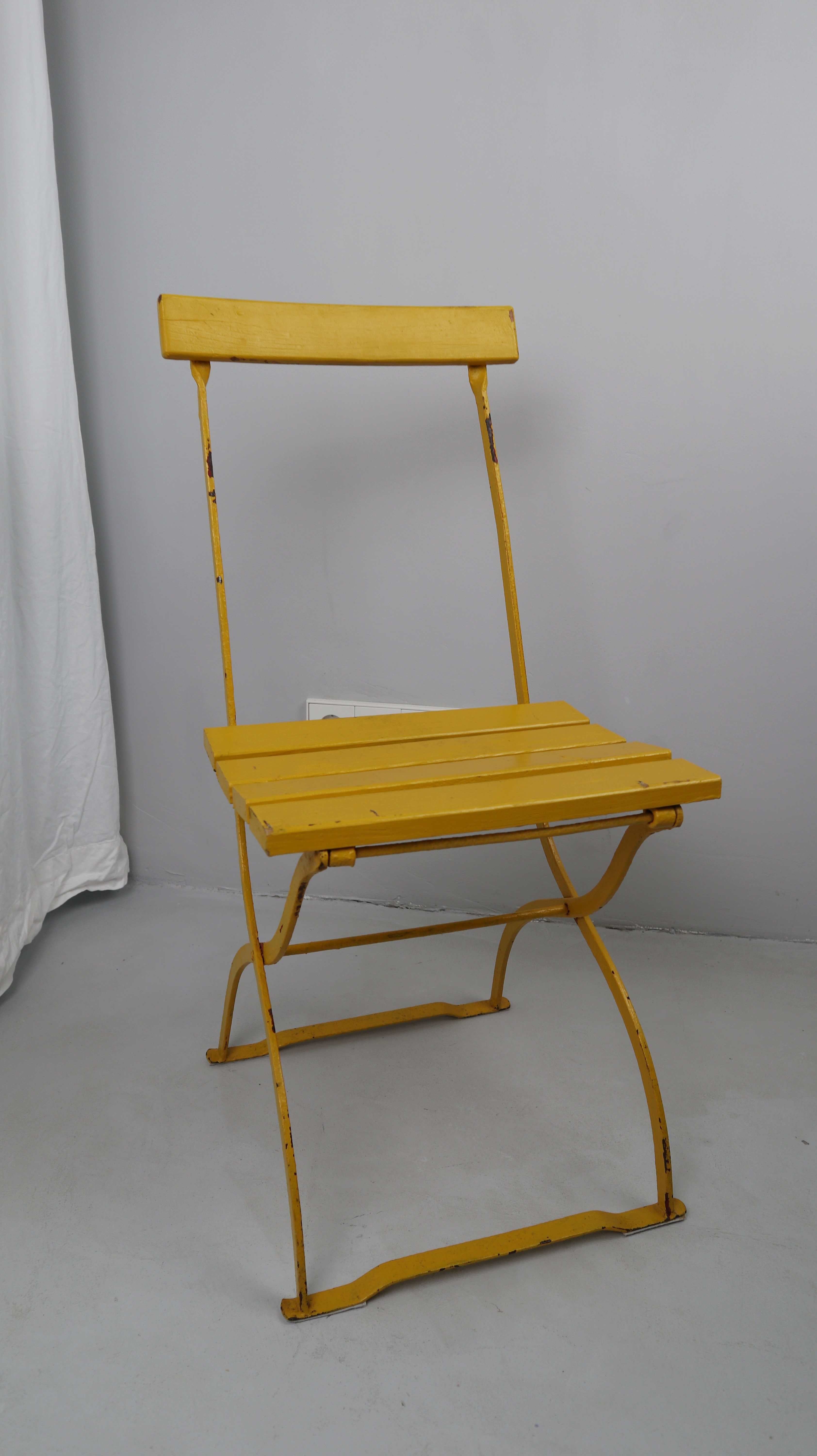 Klappstuhl Gelb Balkonstuhl Holzstuhl Stuhl Terrassenstuhl Balkonmöbel