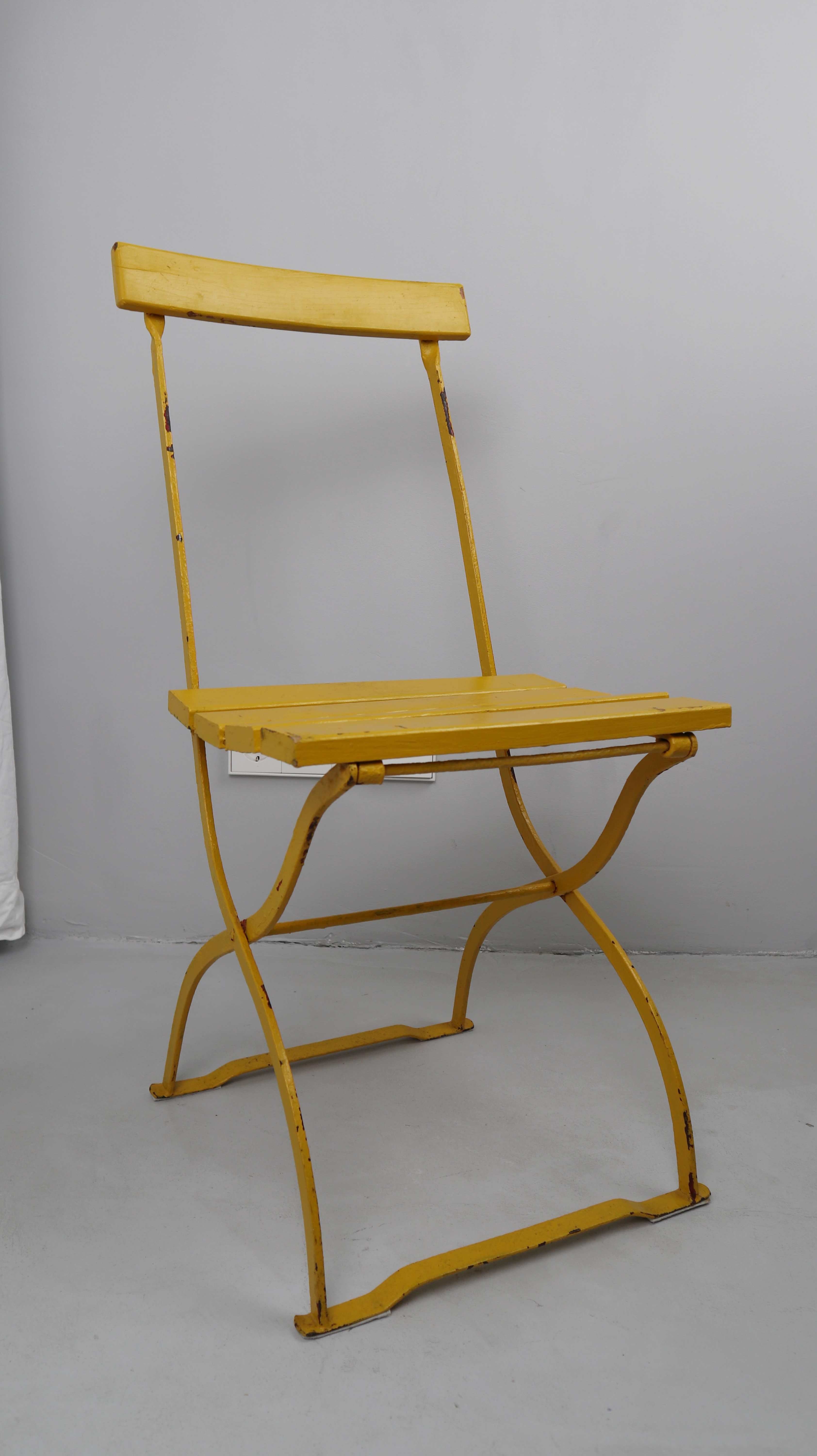 Klappstuhl Gelb Balkonstuhl Holzstuhl Stuhl Terrassenstuhl Balkonmöbel