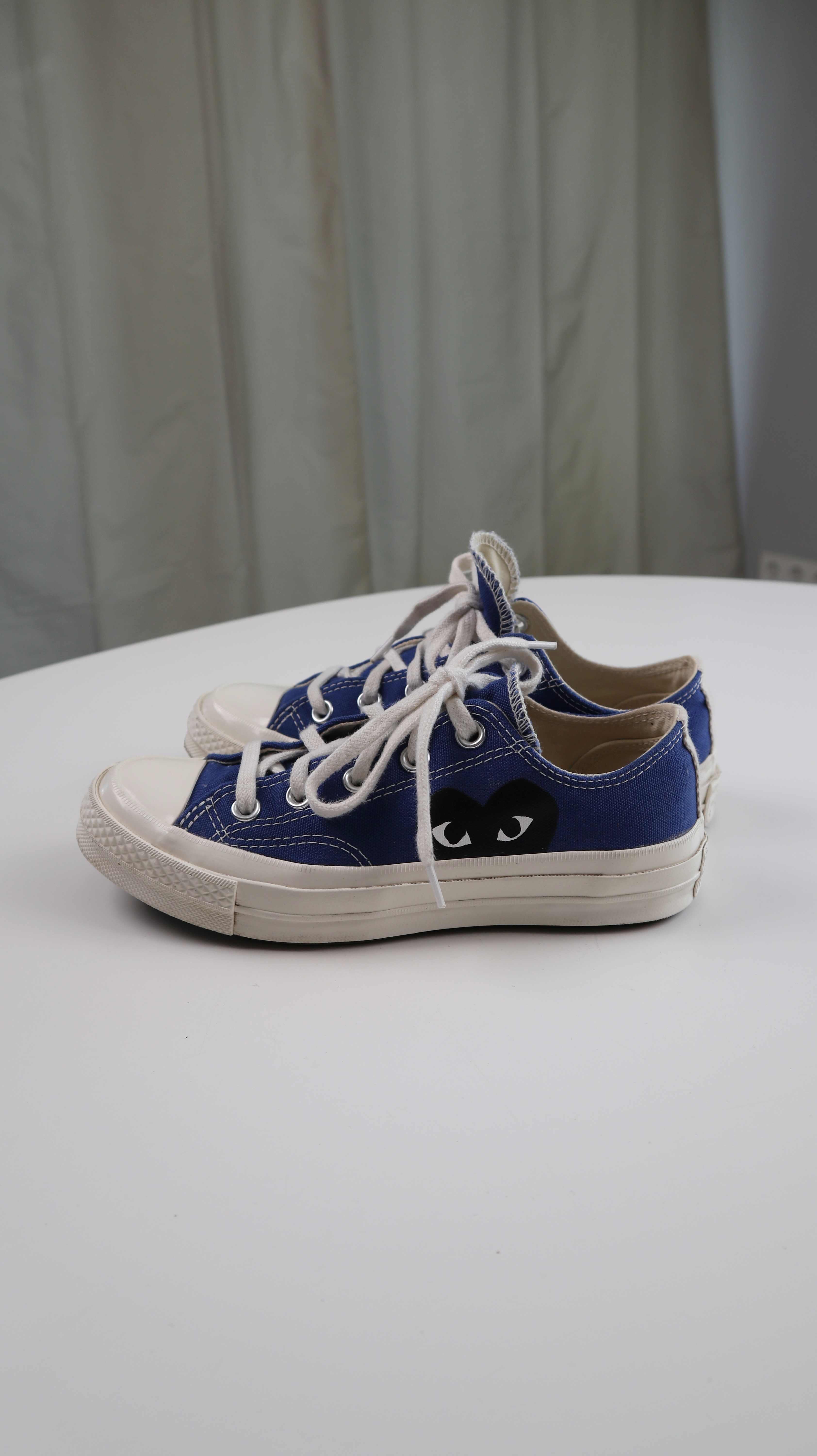 Comme des Garcons Chucks Sneaker Turnschuhe Blau 36,5 Schnürer